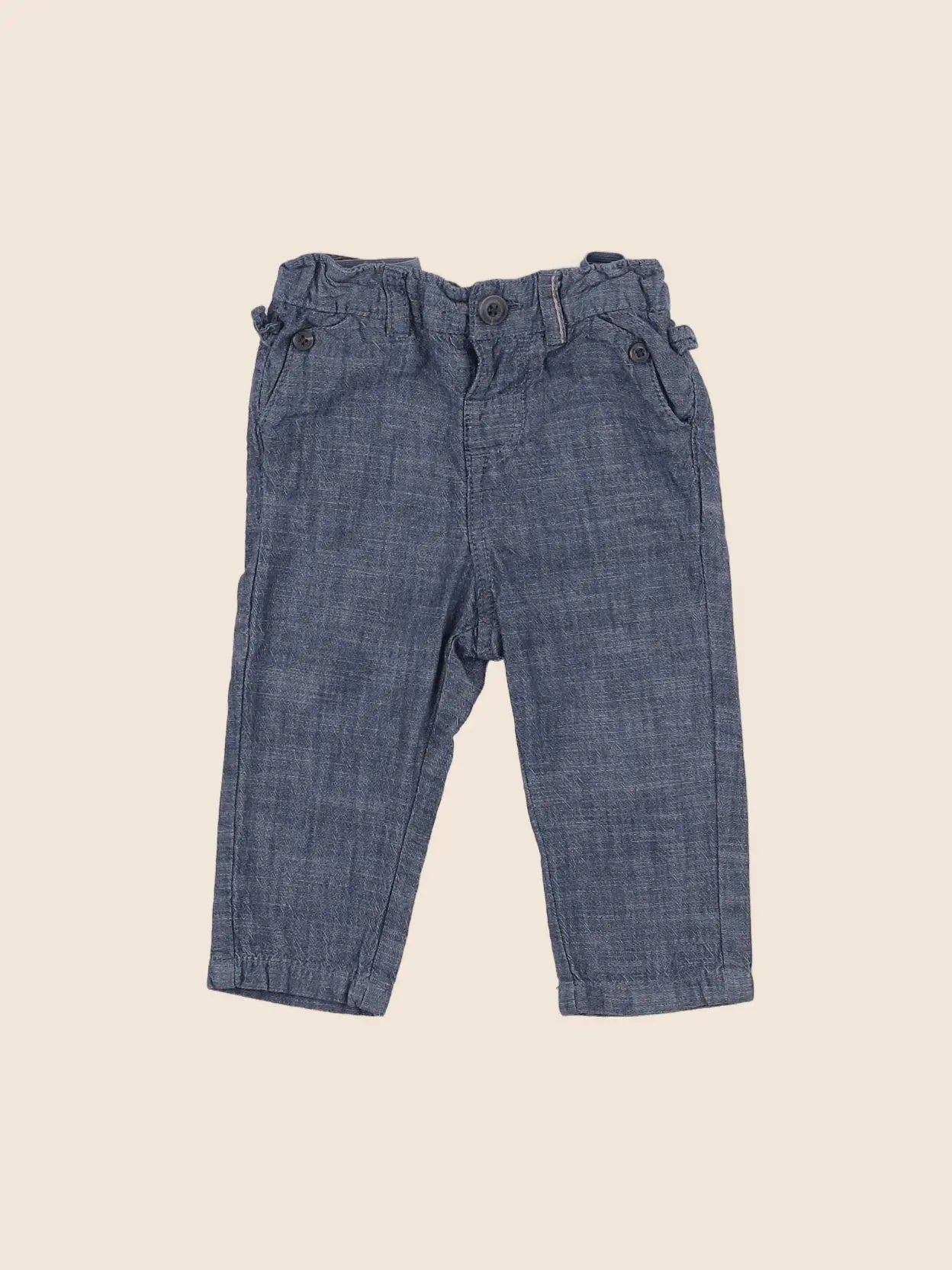 Tape à l'oeil - pantalon bleu - 12 mois
