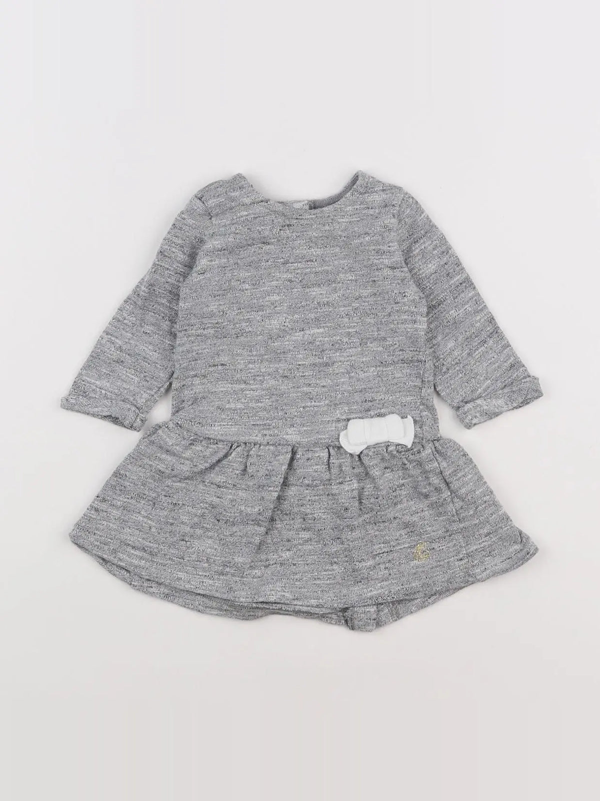 Petit Bateau - robe gris - 3 mois