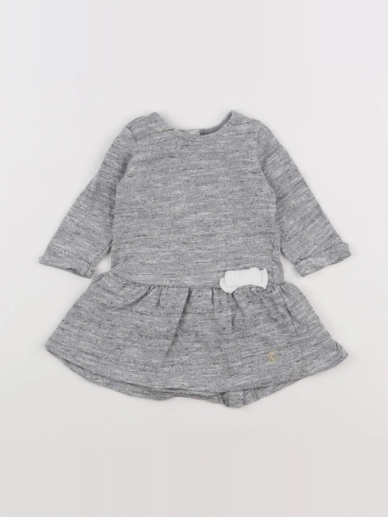 Petit Bateau - robe gris - 3 mois