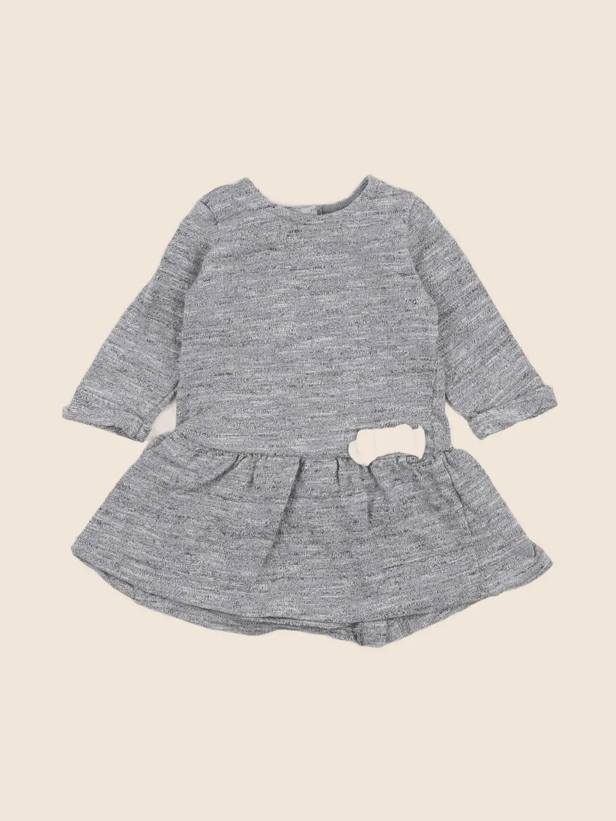Petit Bateau - robe gris - 3 mois