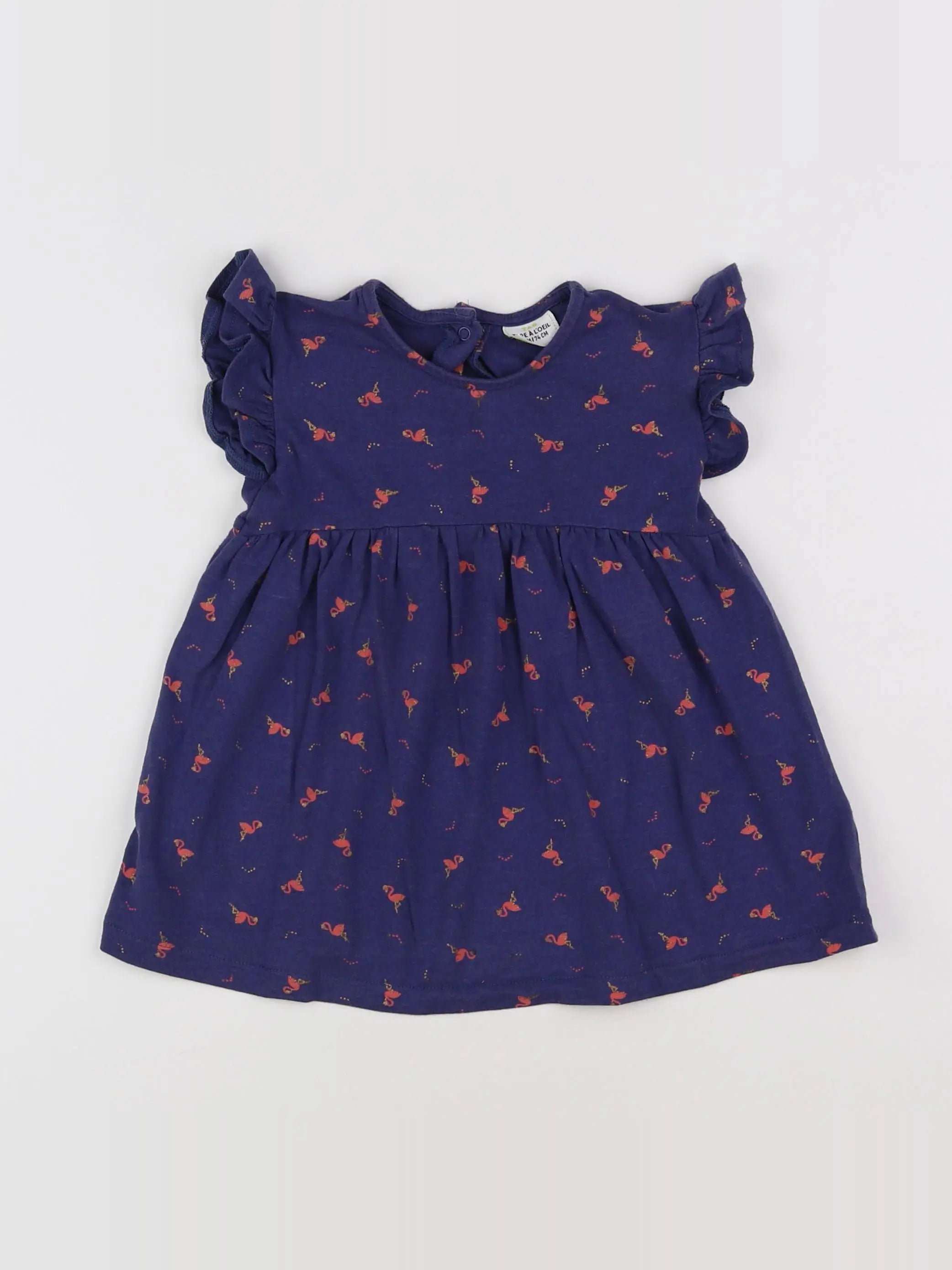 Tape à l'oeil - robe bleu - 12 mois