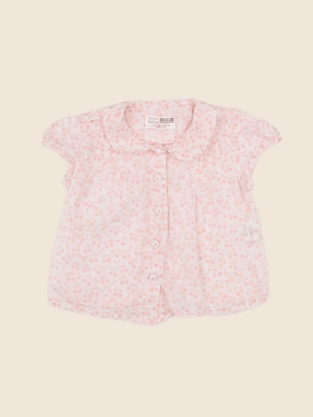 Zara - blouse rose - 3/6 mois