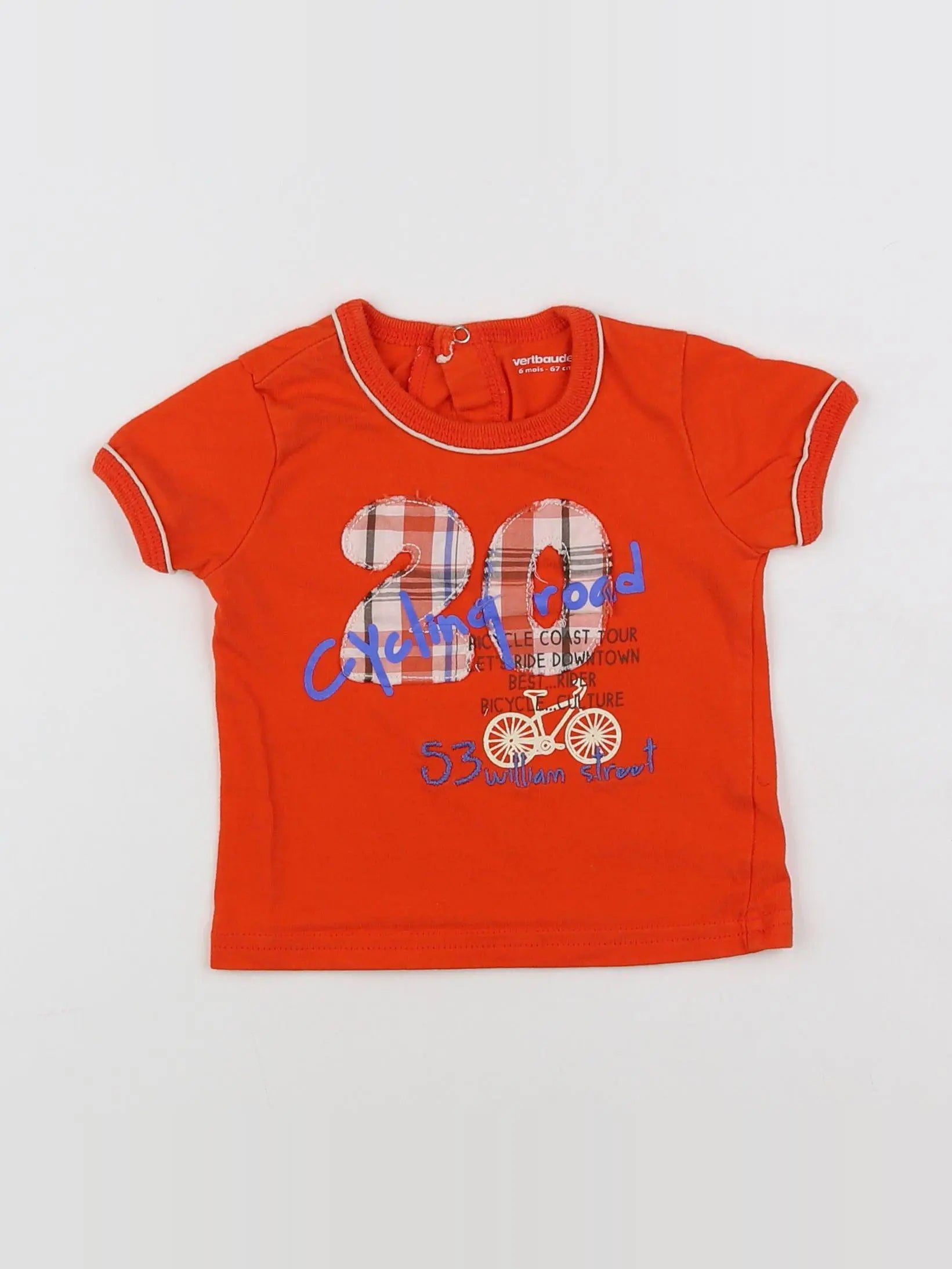Vertbaudet - tee-shirt orange - 6 mois