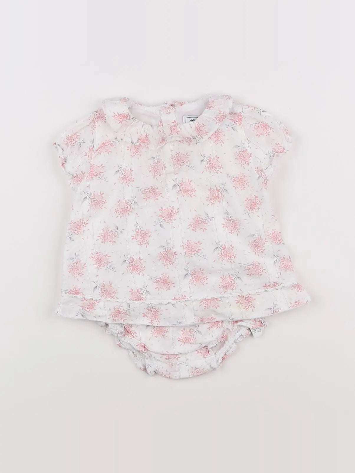 Tartine & Chocolat - robe blanc, rose - 12 mois