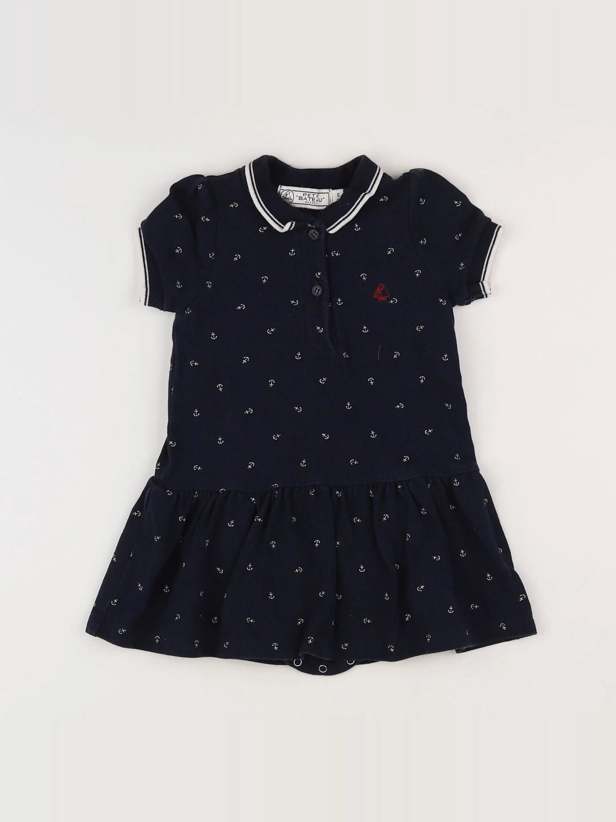 Petit Bateau - robe bleu - 18 mois