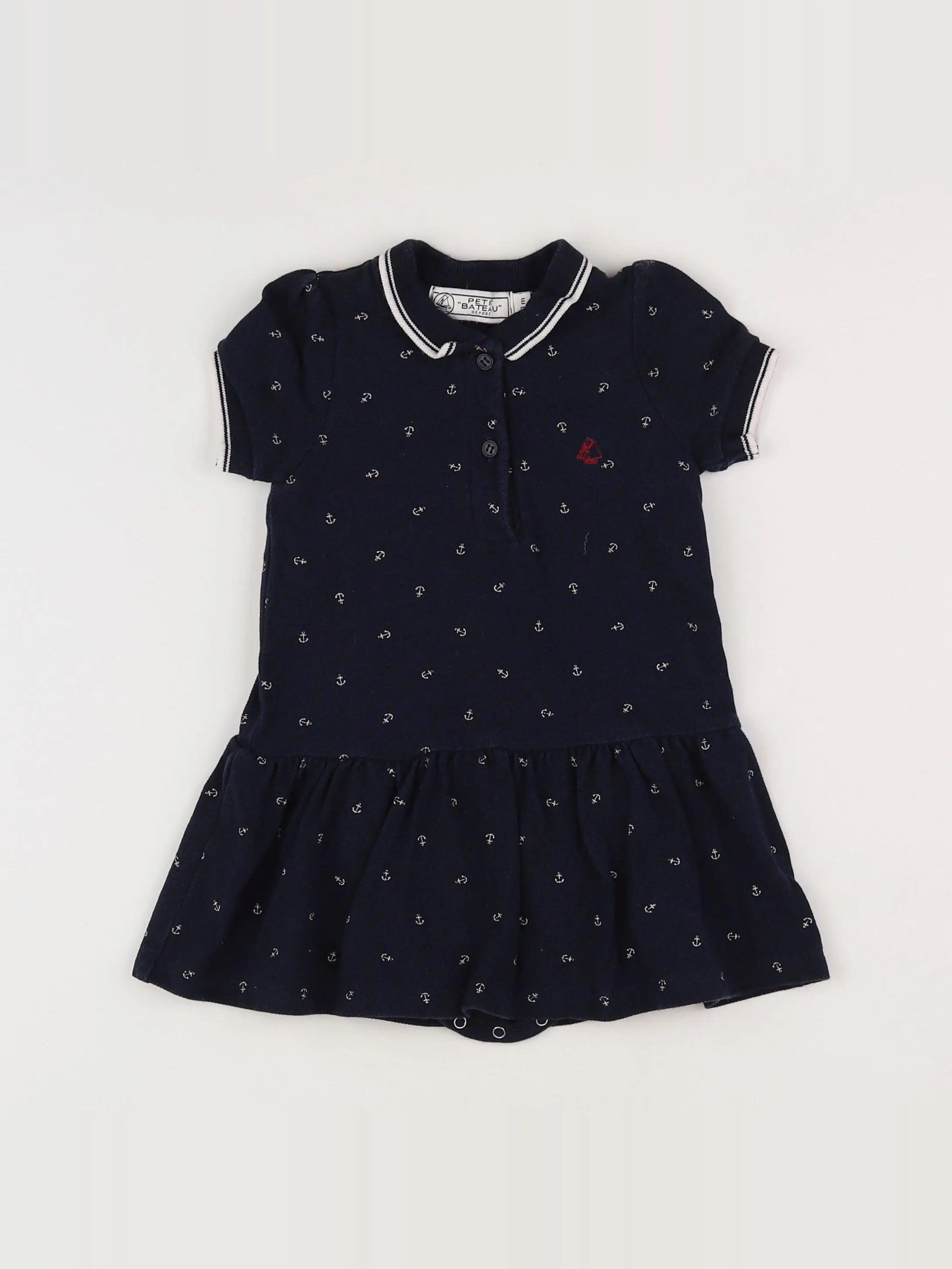 Petit Bateau - robe bleu - 18 mois