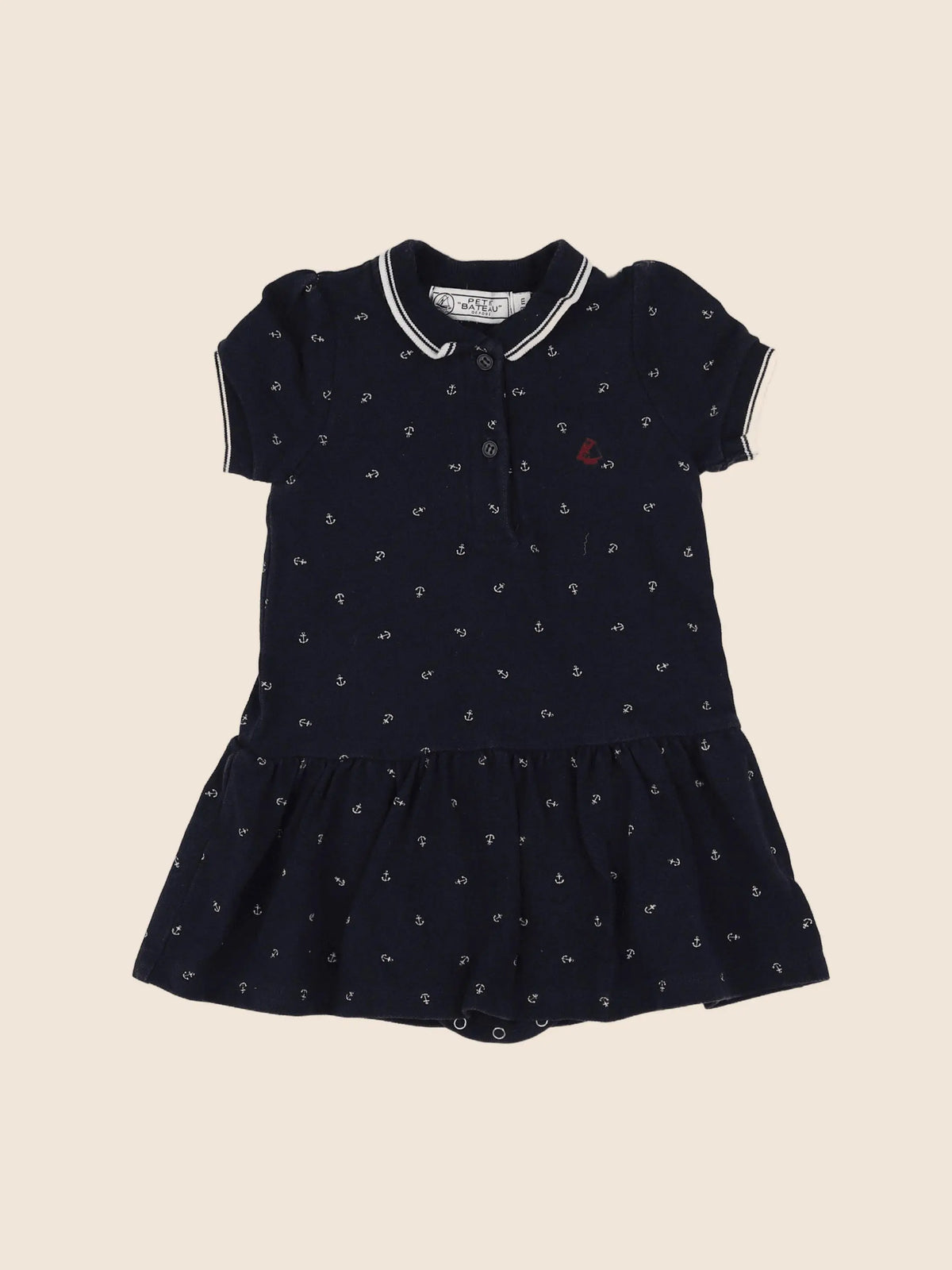 Petit Bateau - robe bleu - 18 mois