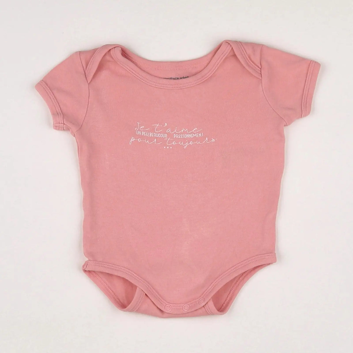 Vertbaudet - body rose - 6 mois