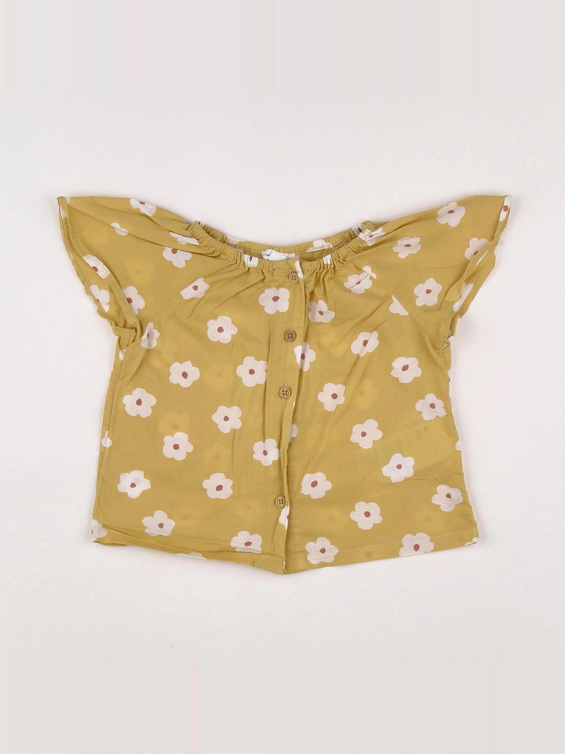 Vertbaudet - blouse jaune - 9 mois