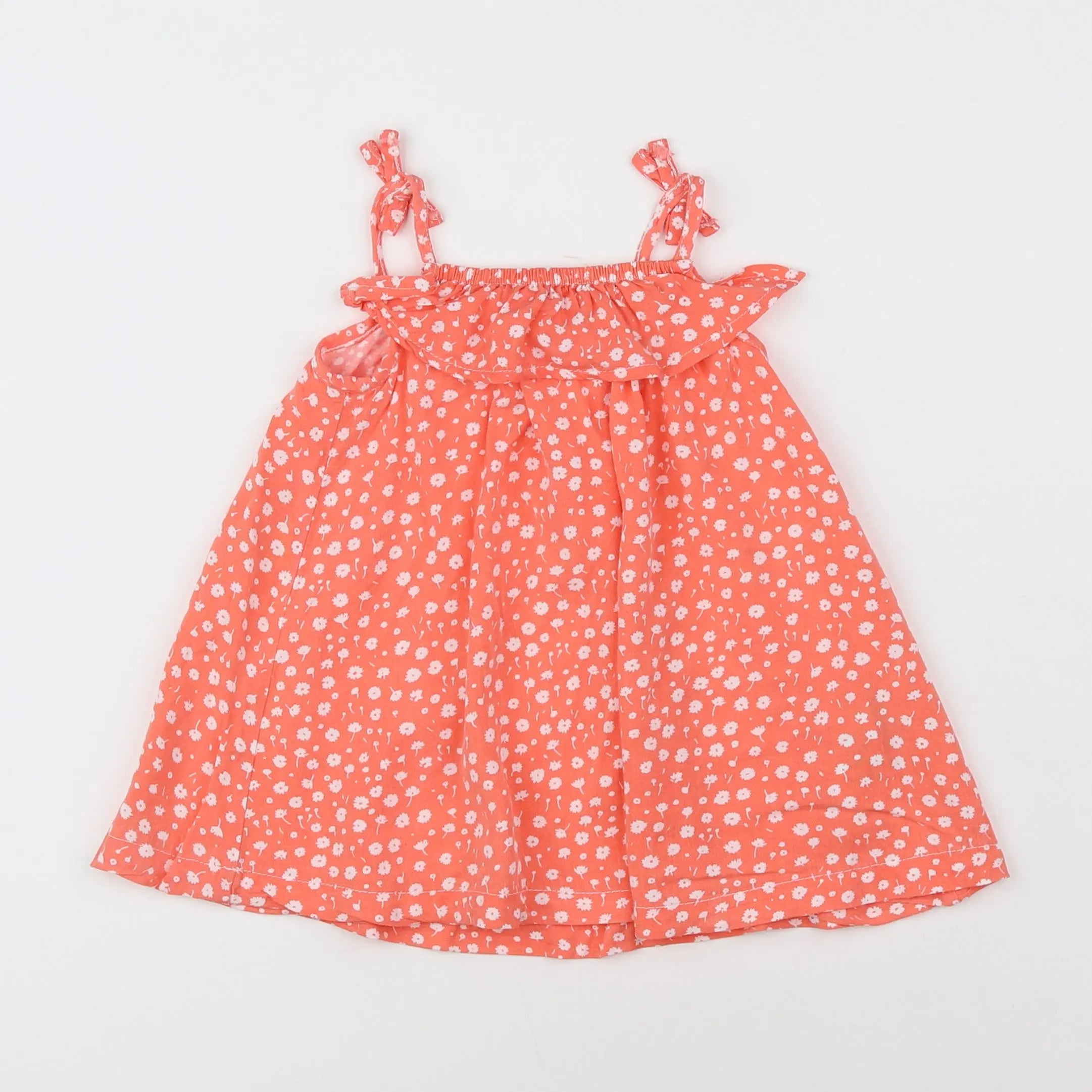 Vertbaudet - robe orange - 9 mois