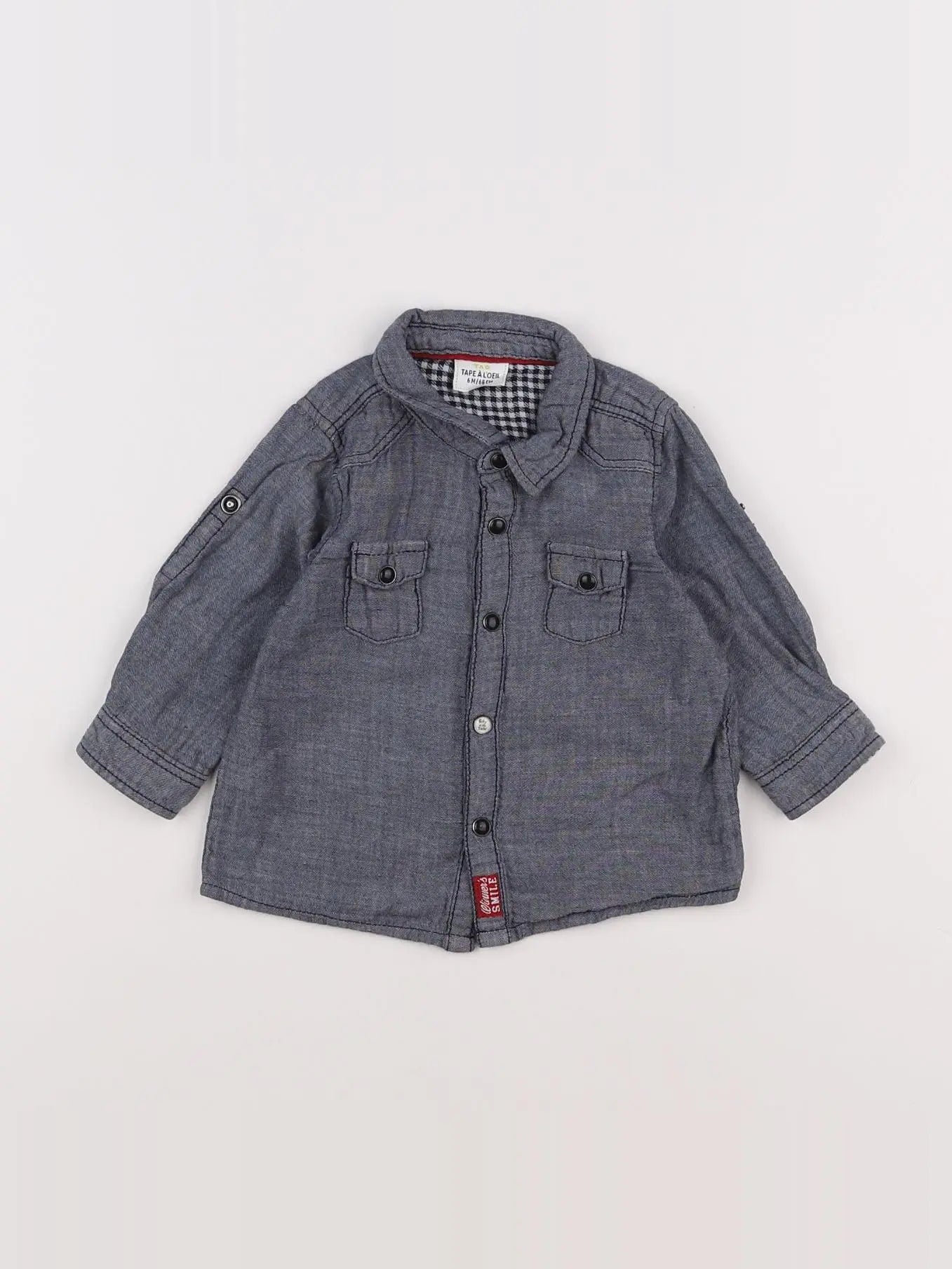 Tape à l'oeil - chemise bleu - 6 mois