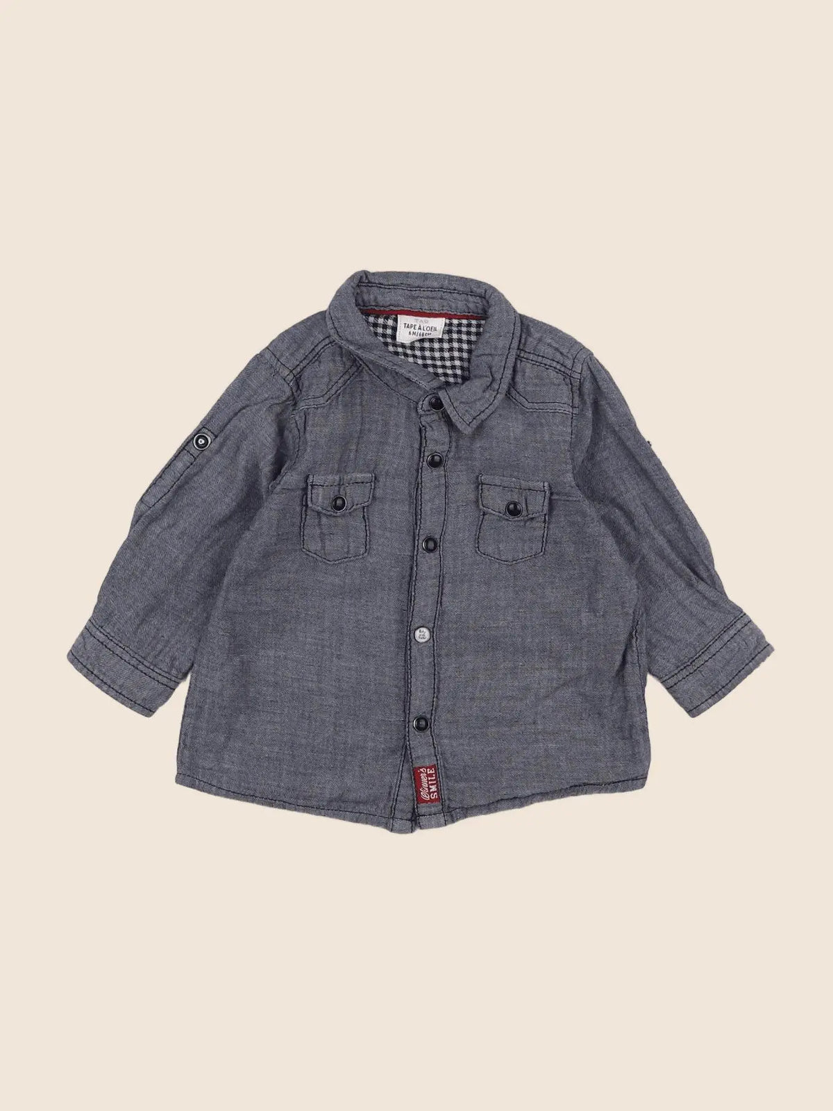 Tape à l'oeil - chemise bleu - 6 mois