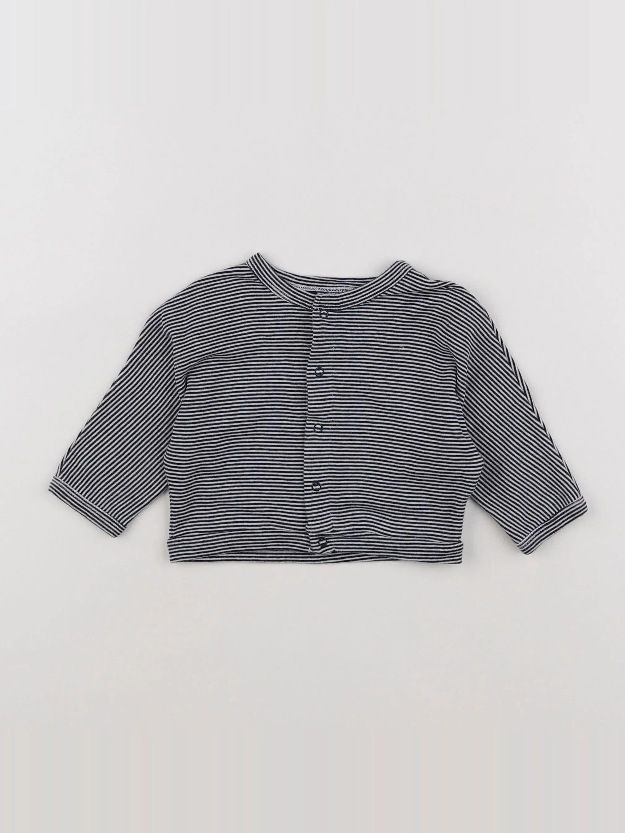 Petit Bateau - tee-shirt blanc, bleu - 6 mois