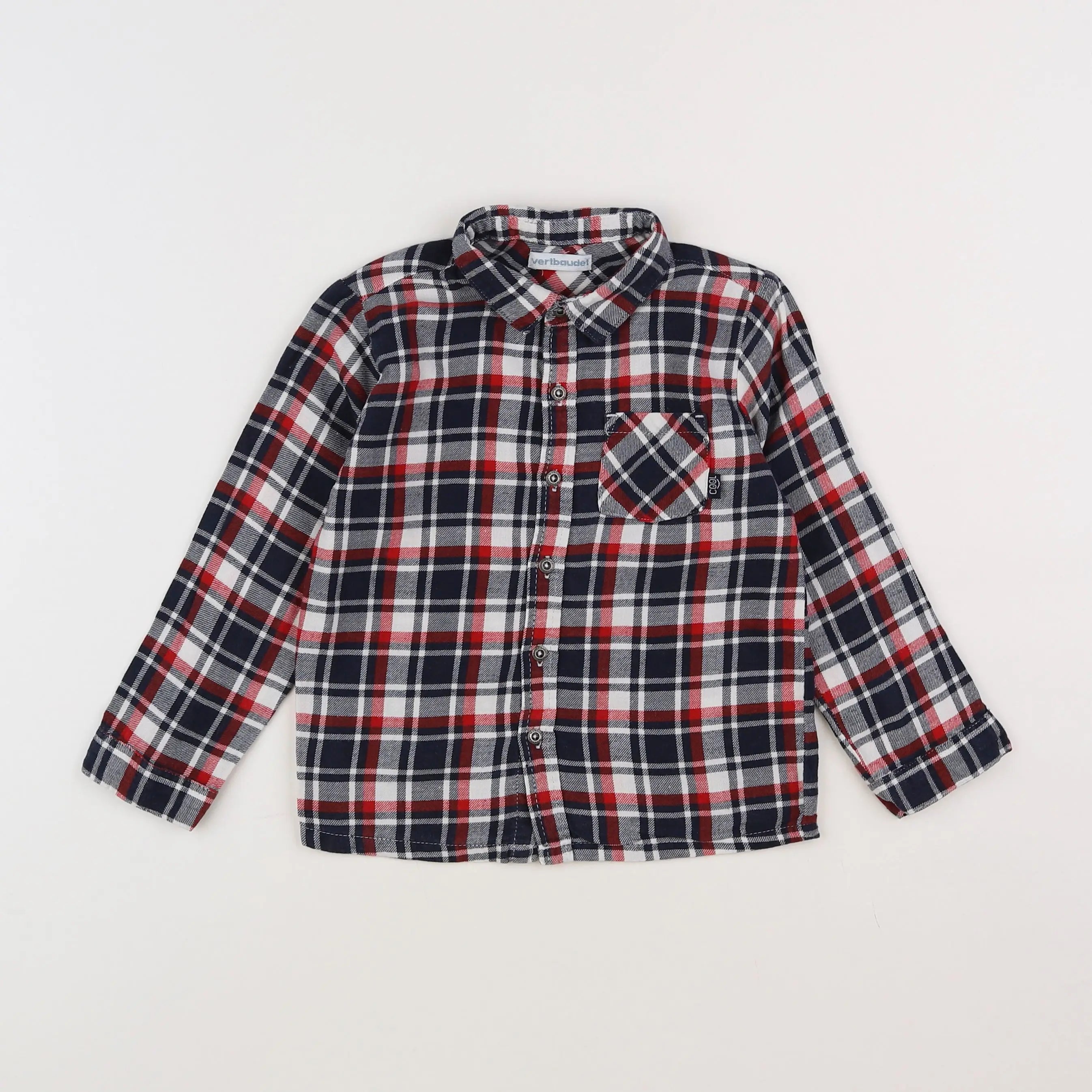 Vertbaudet - chemise multicolore - 2 ans