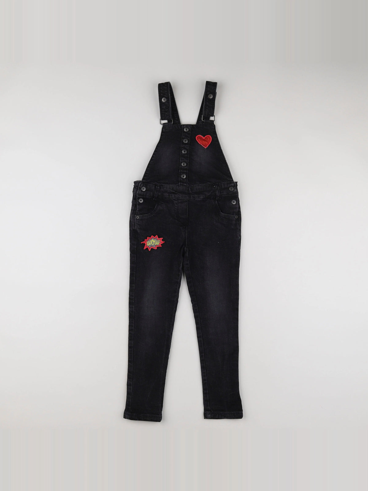 Vertbaudet - salopette noir, rose - 6 ans