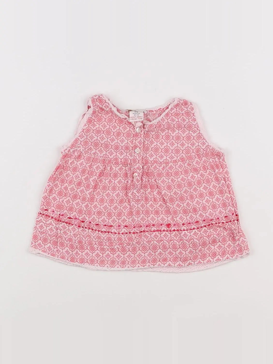 Zara - blouse rose - 0/6 mois