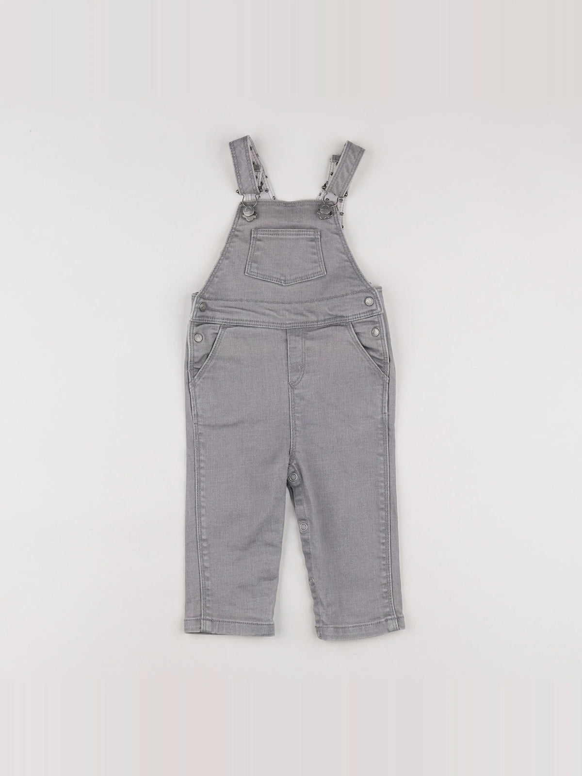 Petit Bateau - salopette gris - 6 mois