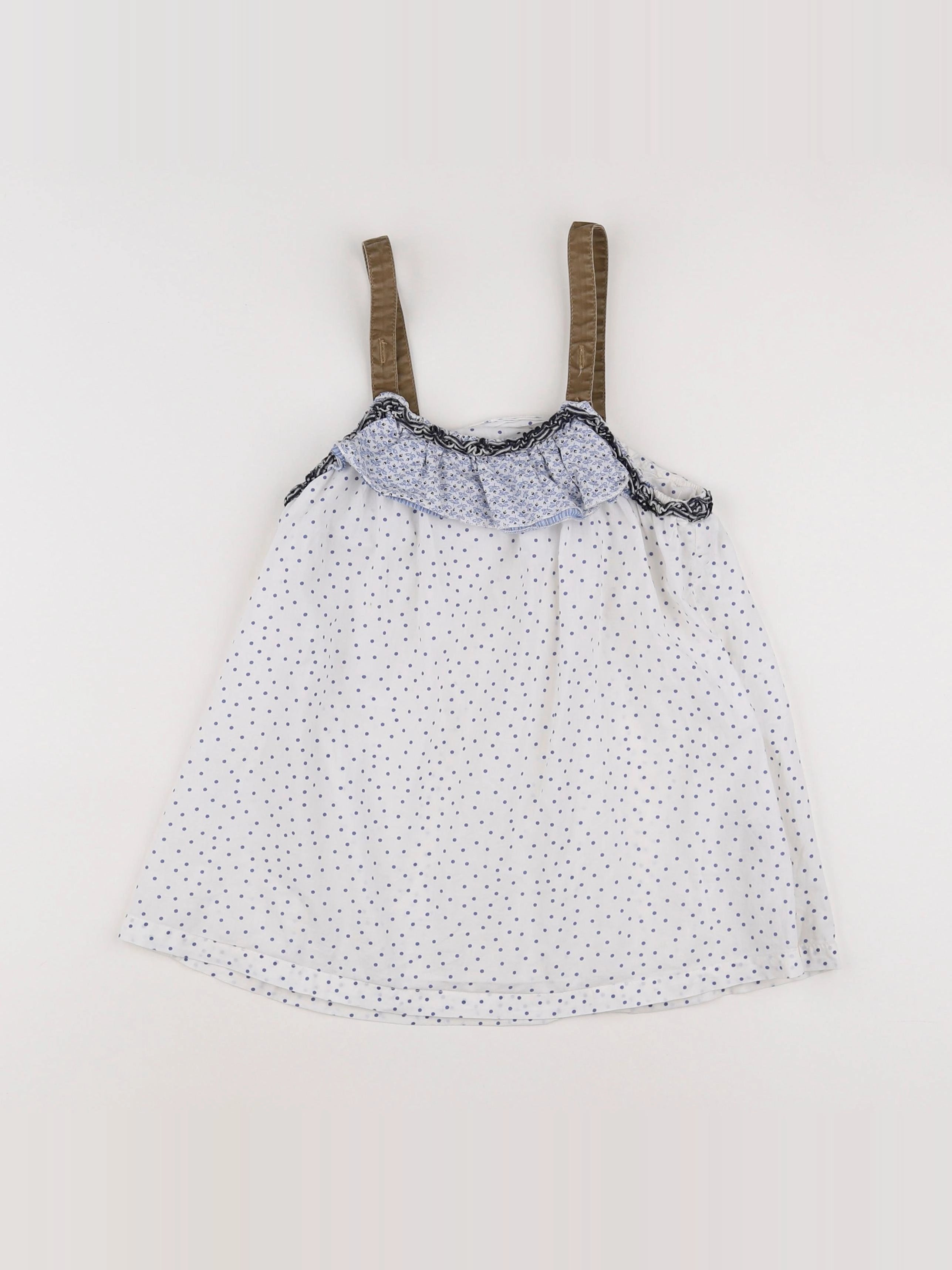 IKKS - blouse blanc, bleu - 10 ans