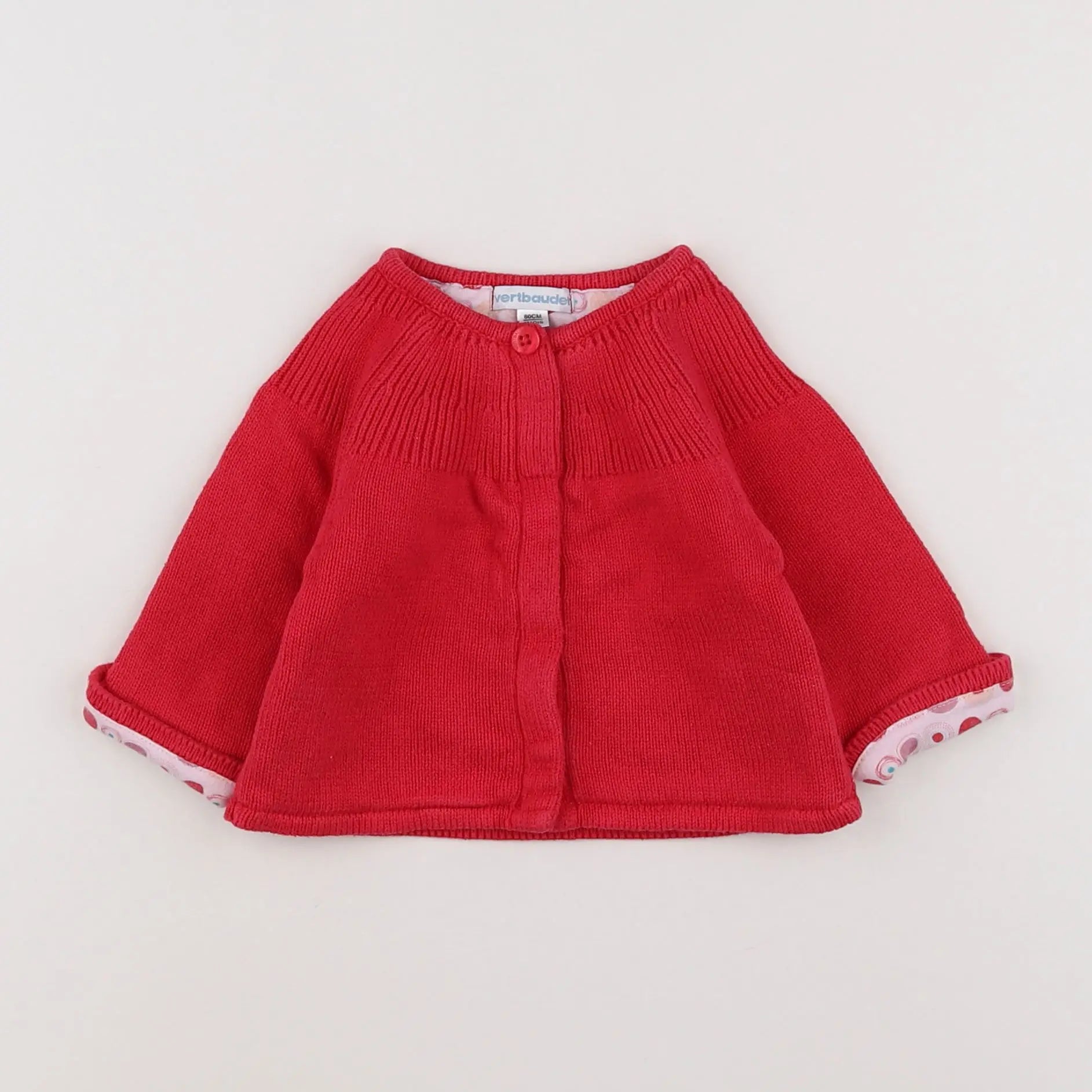 Vertbaudet - gilet rose - 3 mois