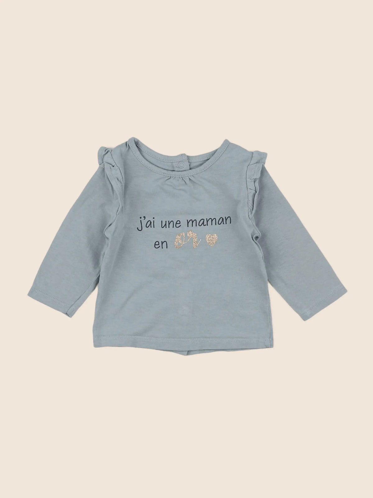 Vertbaudet - tee-shirt bleu - 3 mois