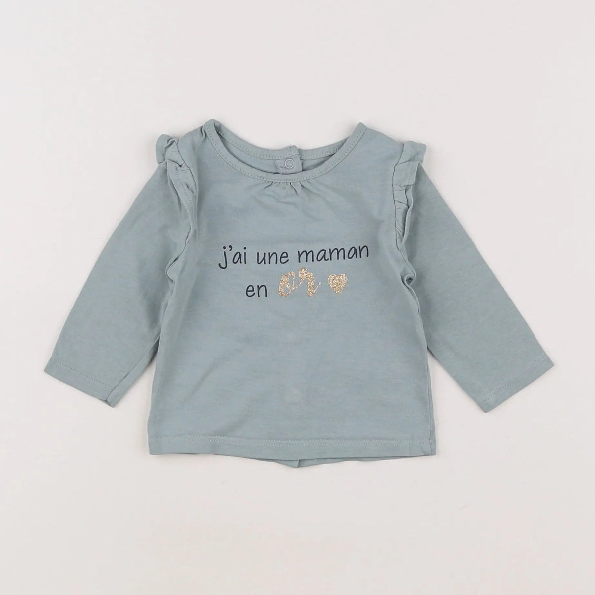 Vertbaudet - tee-shirt bleu - 3 mois