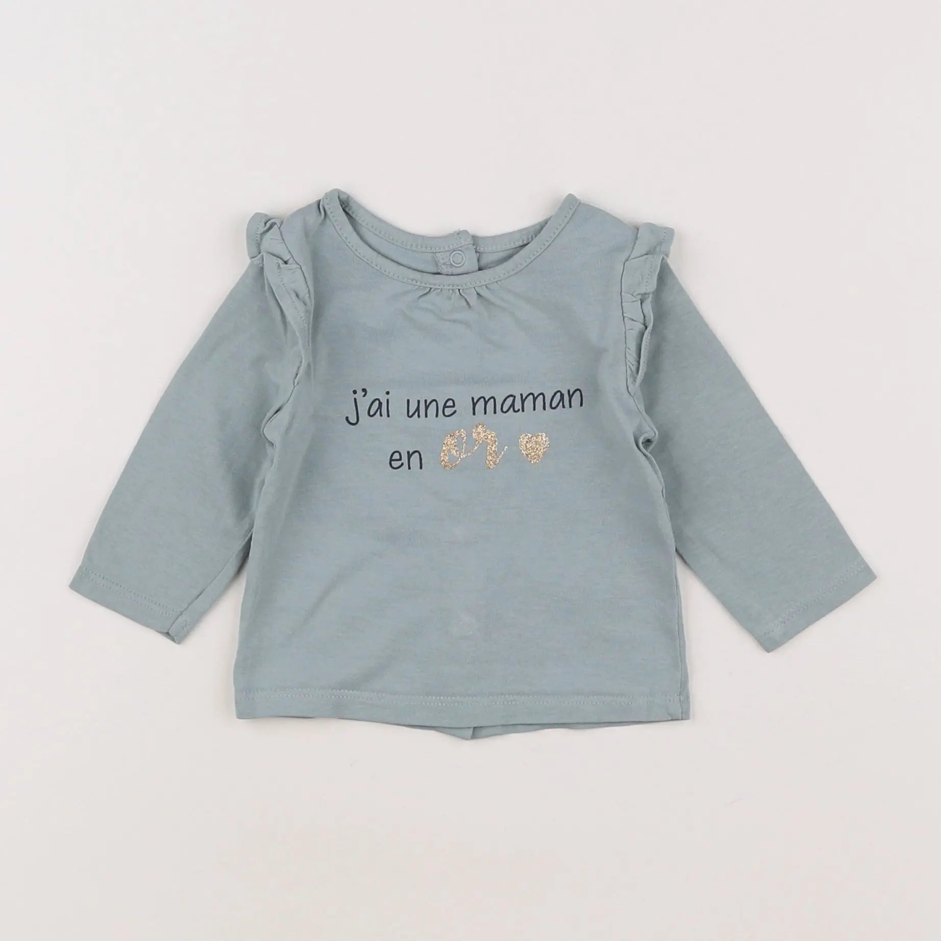 Vertbaudet - tee-shirt bleu - 3 mois