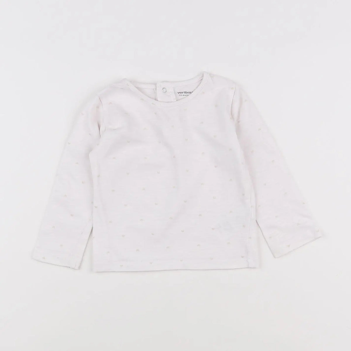 Vertbaudet - tee-shirt blanc - 12 mois