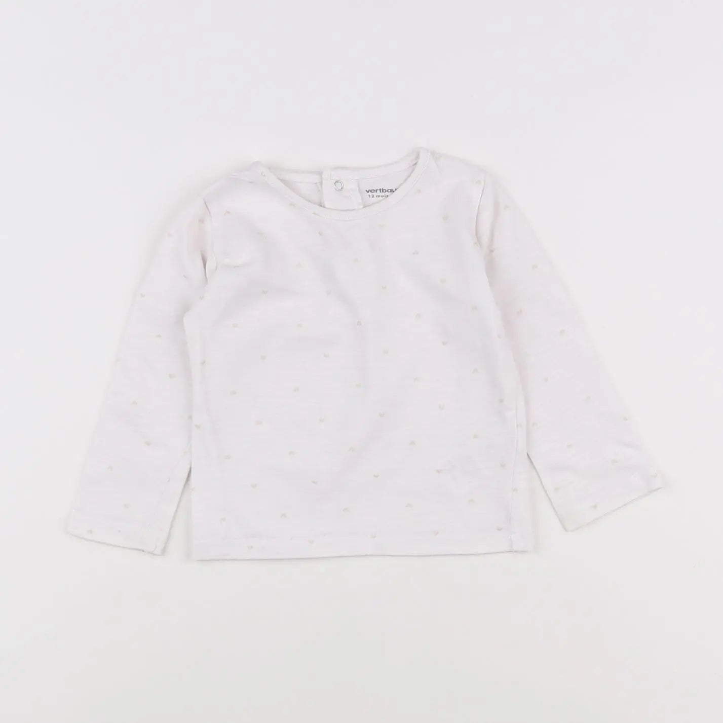 Vertbaudet - tee-shirt blanc - 12 mois