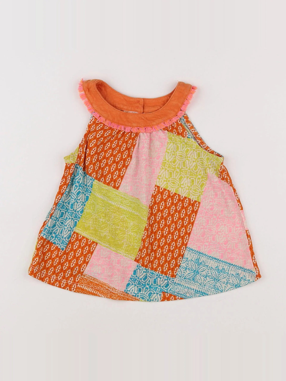 Benetton - robe orange - 18 mois