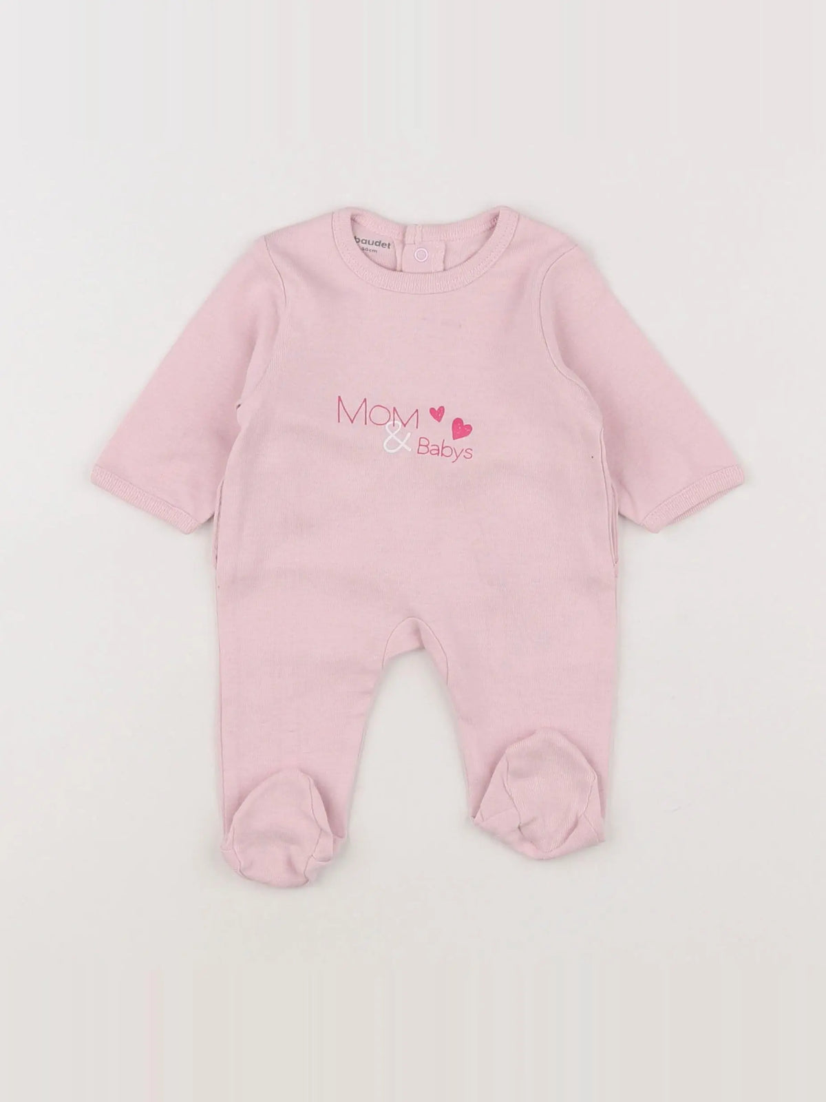 Vertbaudet - pyjama coton rose - 0 mois