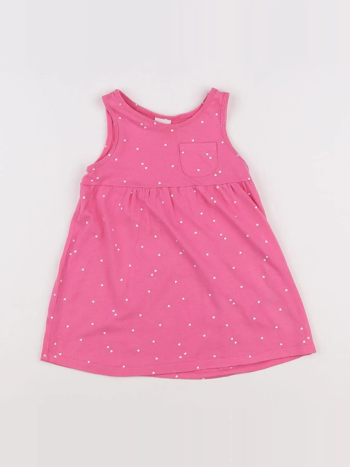 H&M - robe blanc, rose - 9/12 mois