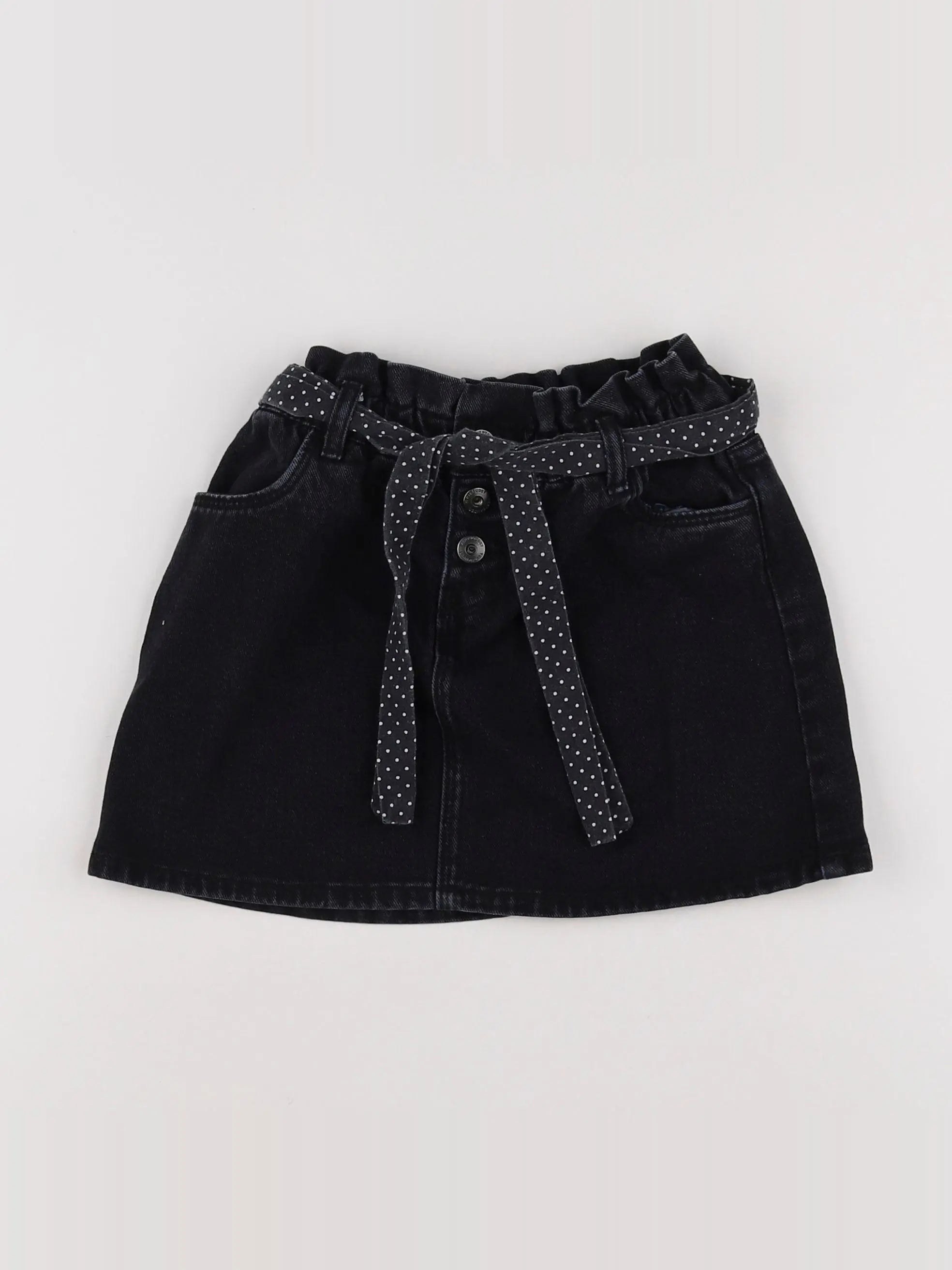 Vertbaudet - jupe noir, blanc - 10 ans