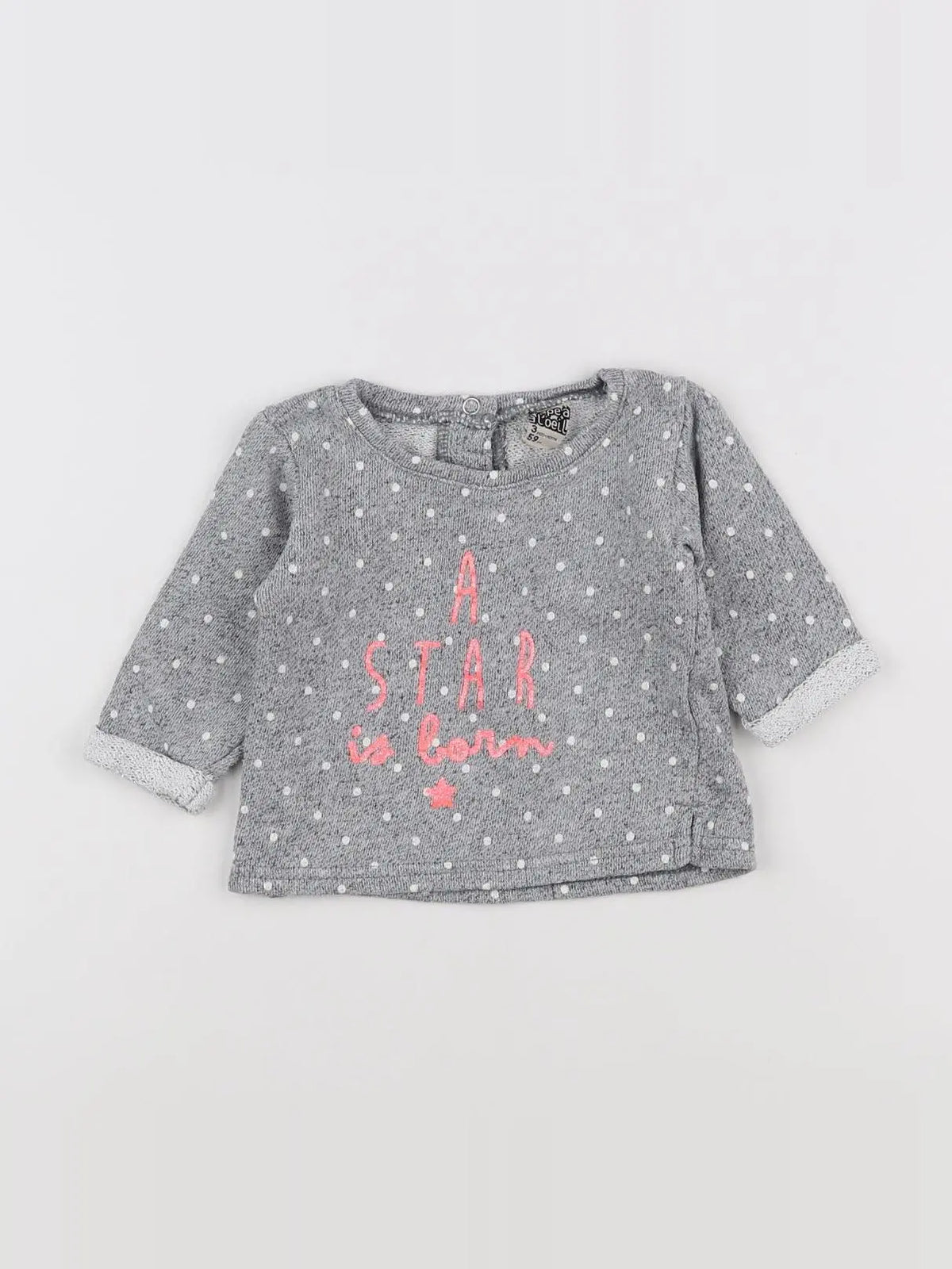 Tape à l'oeil - sweat gris - 3 mois