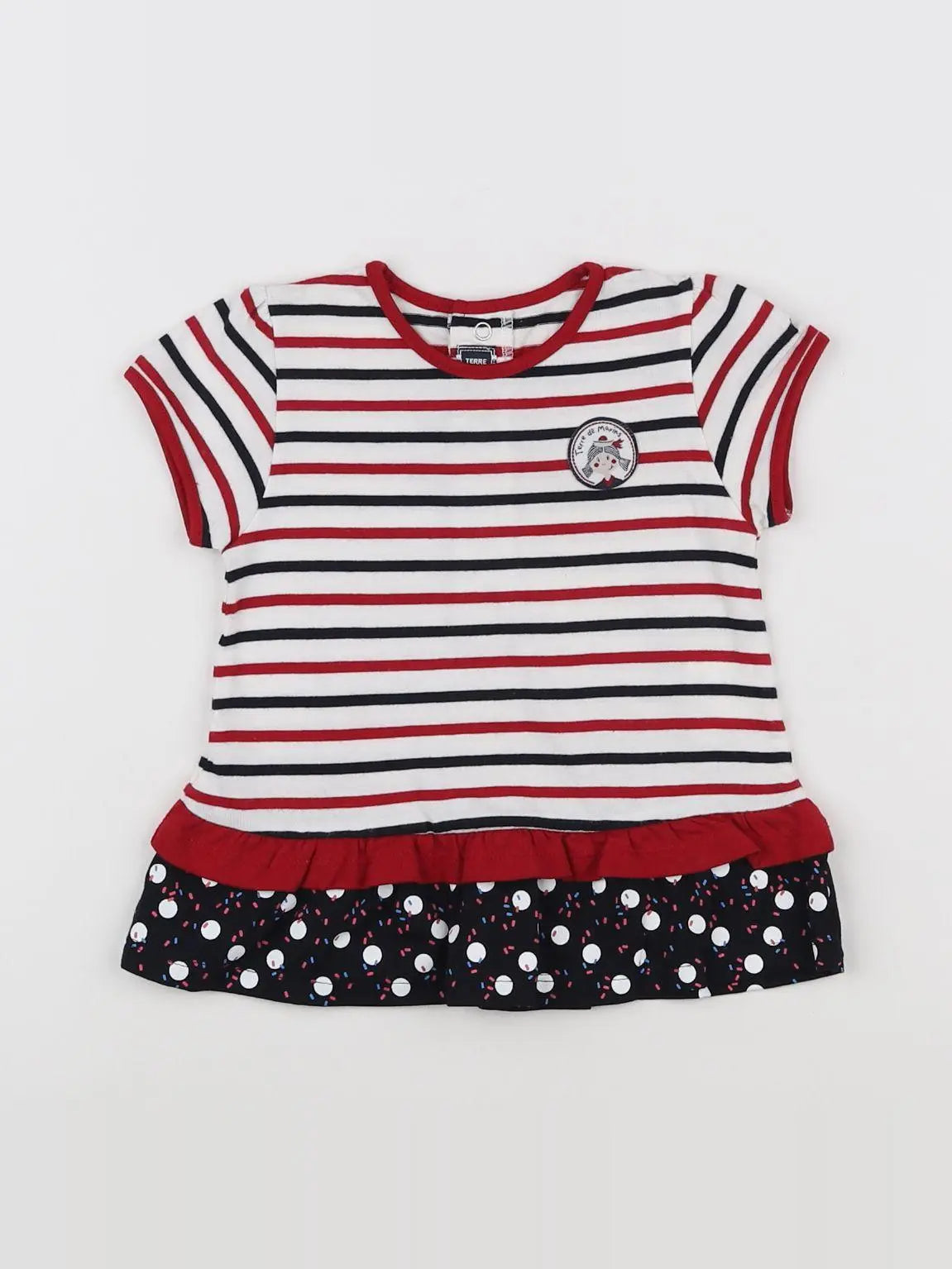 Terre de marins - robe multicolore - 12 mois