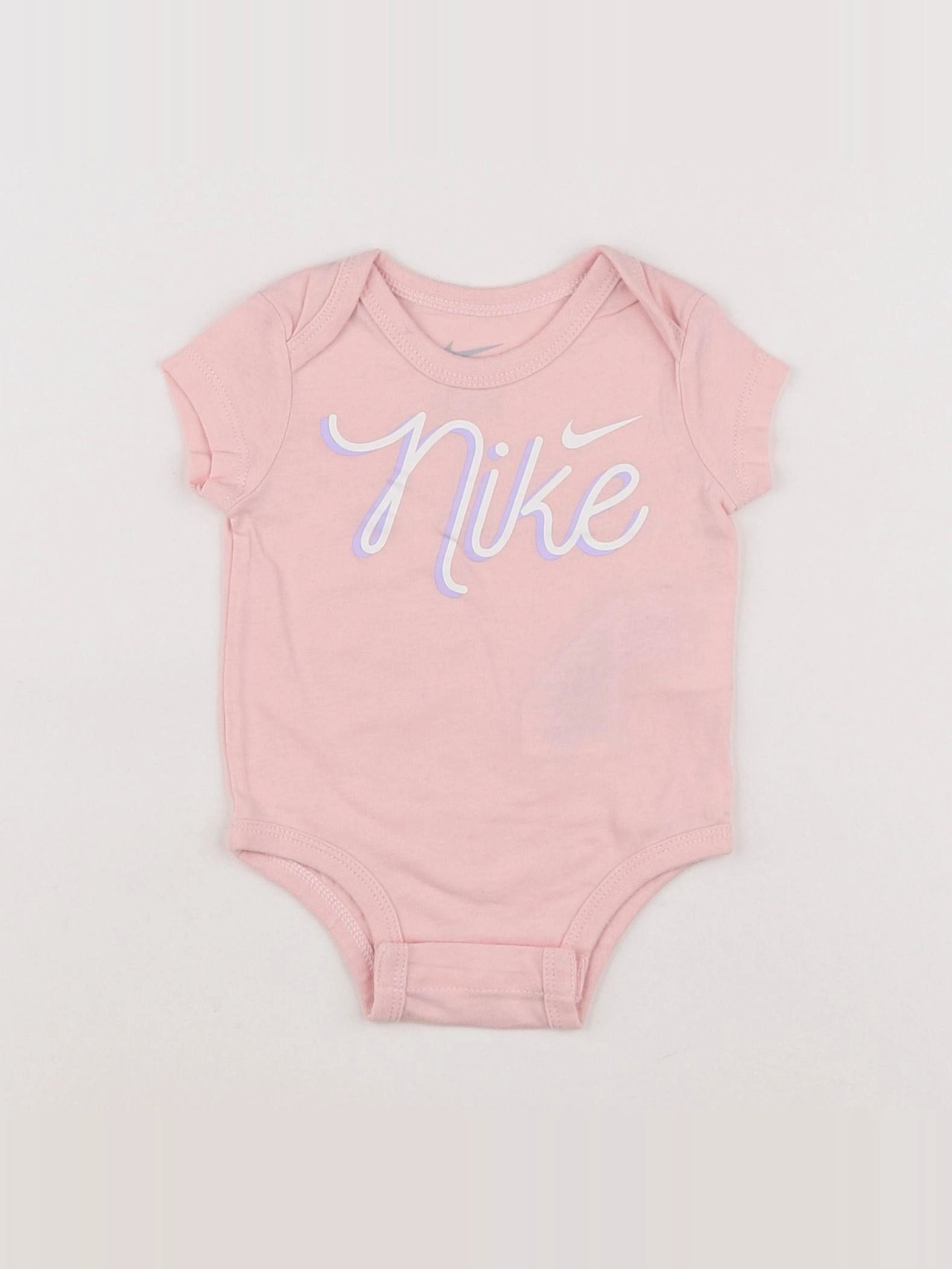 Nike - body blanc, rose - 3 mois