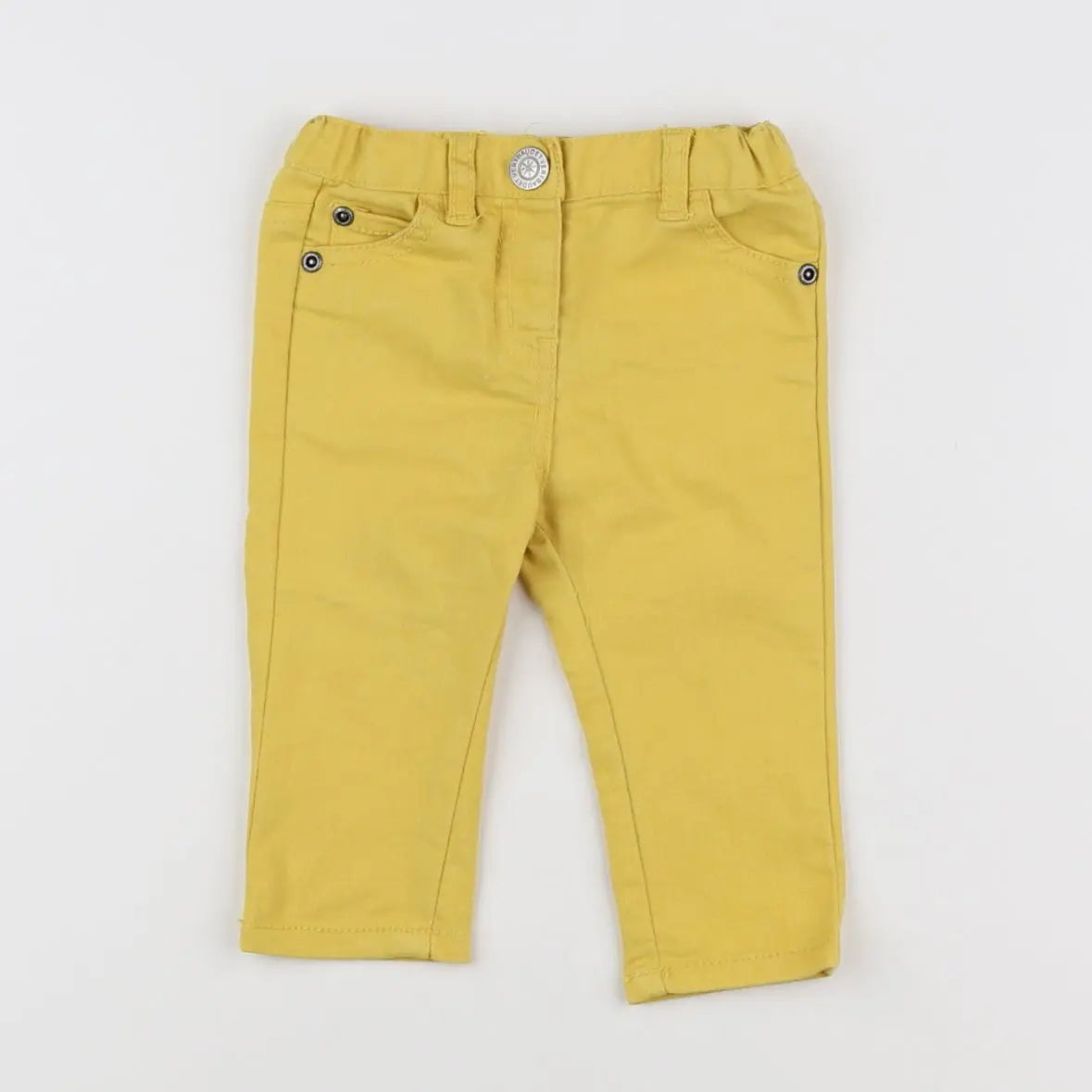 Vertbaudet - pantalon jaune - 6 mois