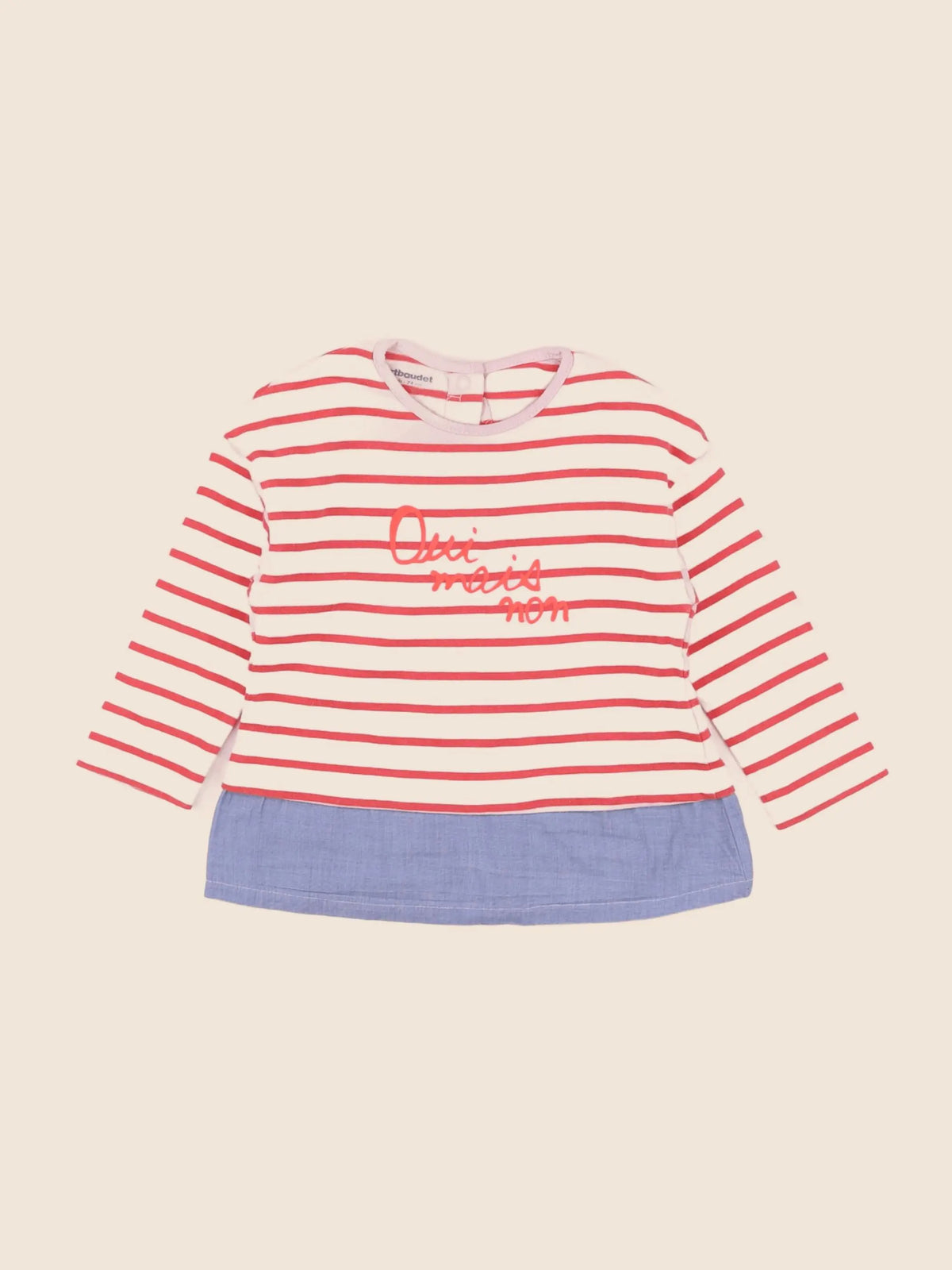 Vertbaudet - tee-shirt rose - 12 mois