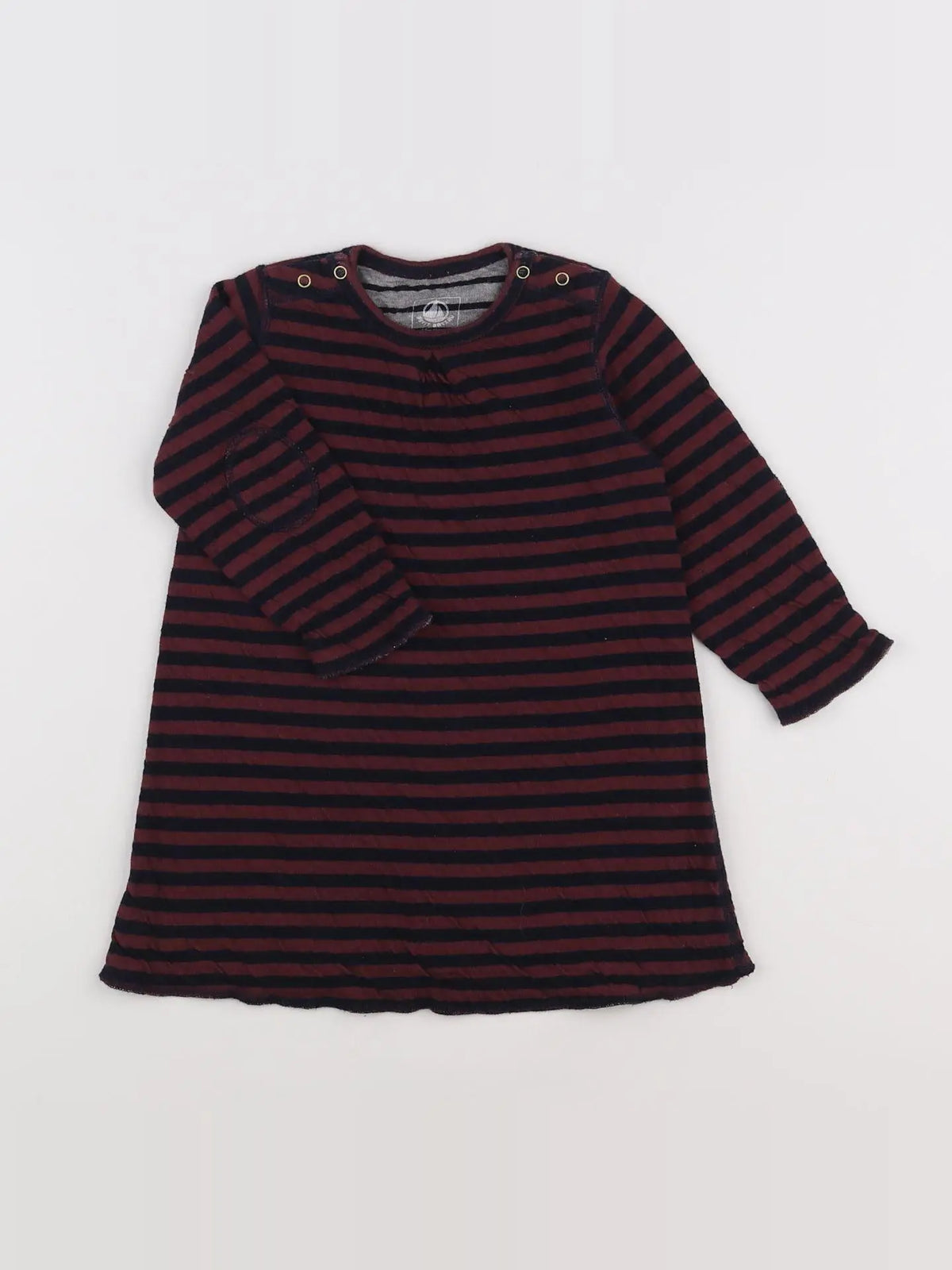 Petit Bateau - robe noir, violet - 18 mois