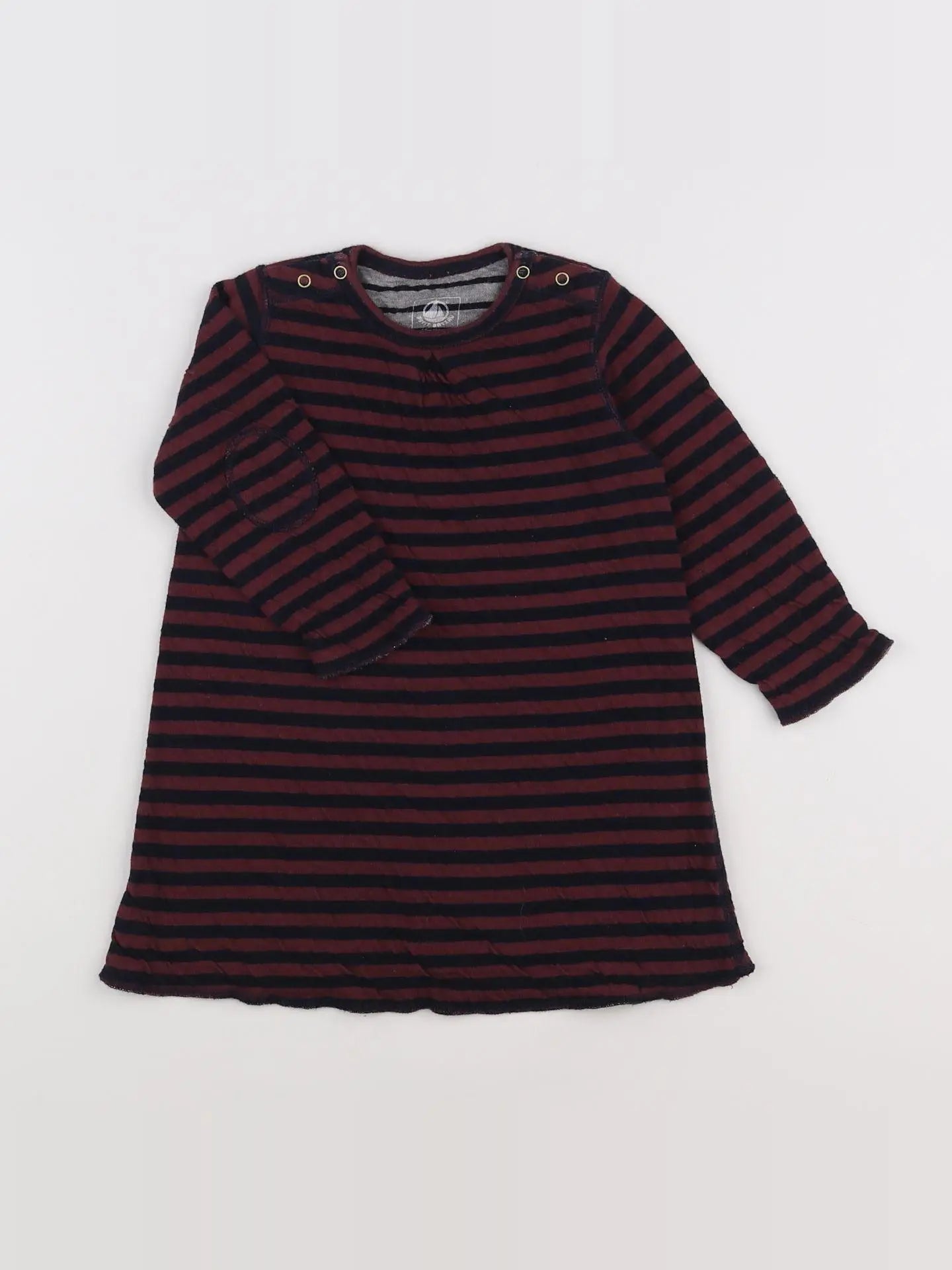 Petit Bateau - robe noir, violet - 18 mois