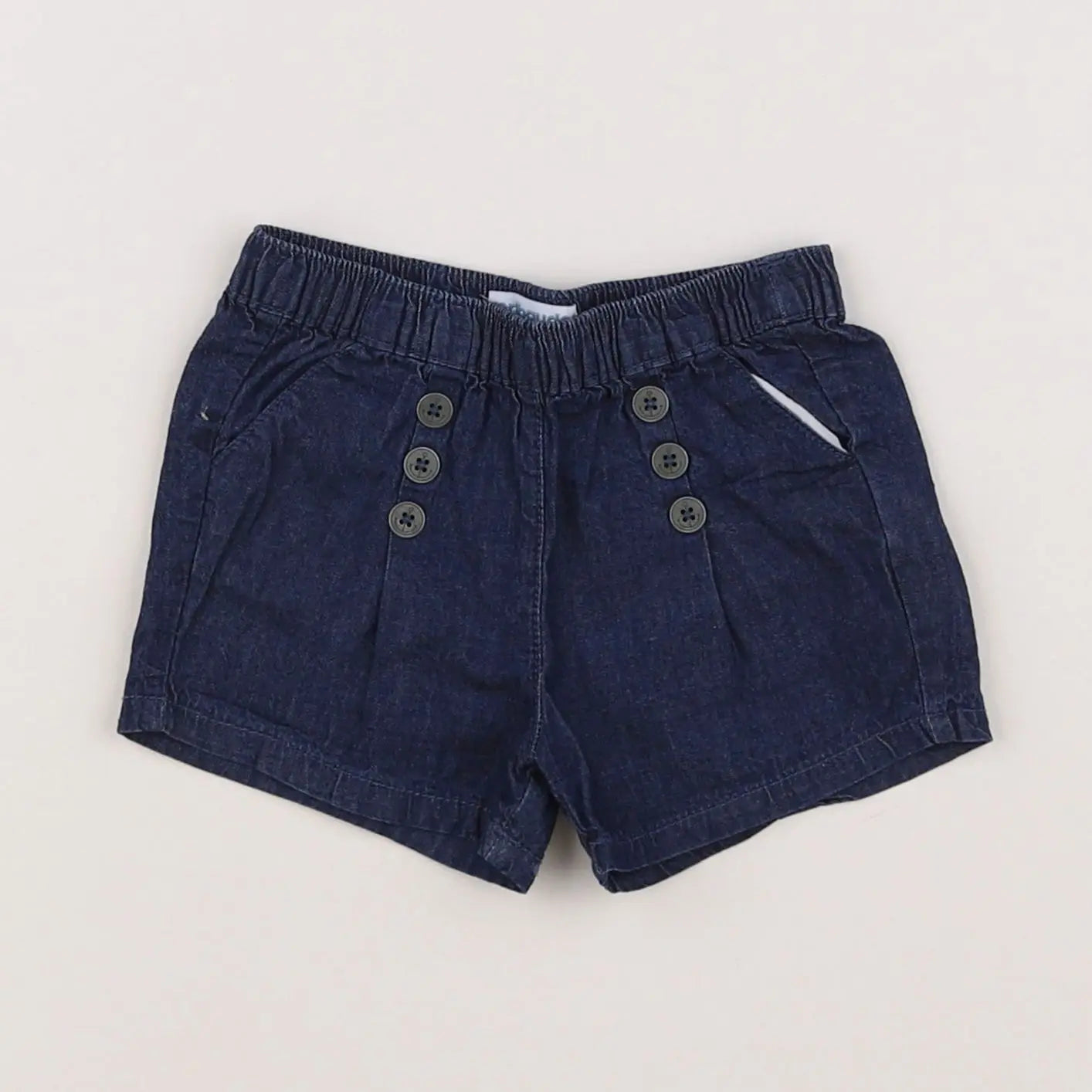 Vertbaudet - short bleu - 12 mois