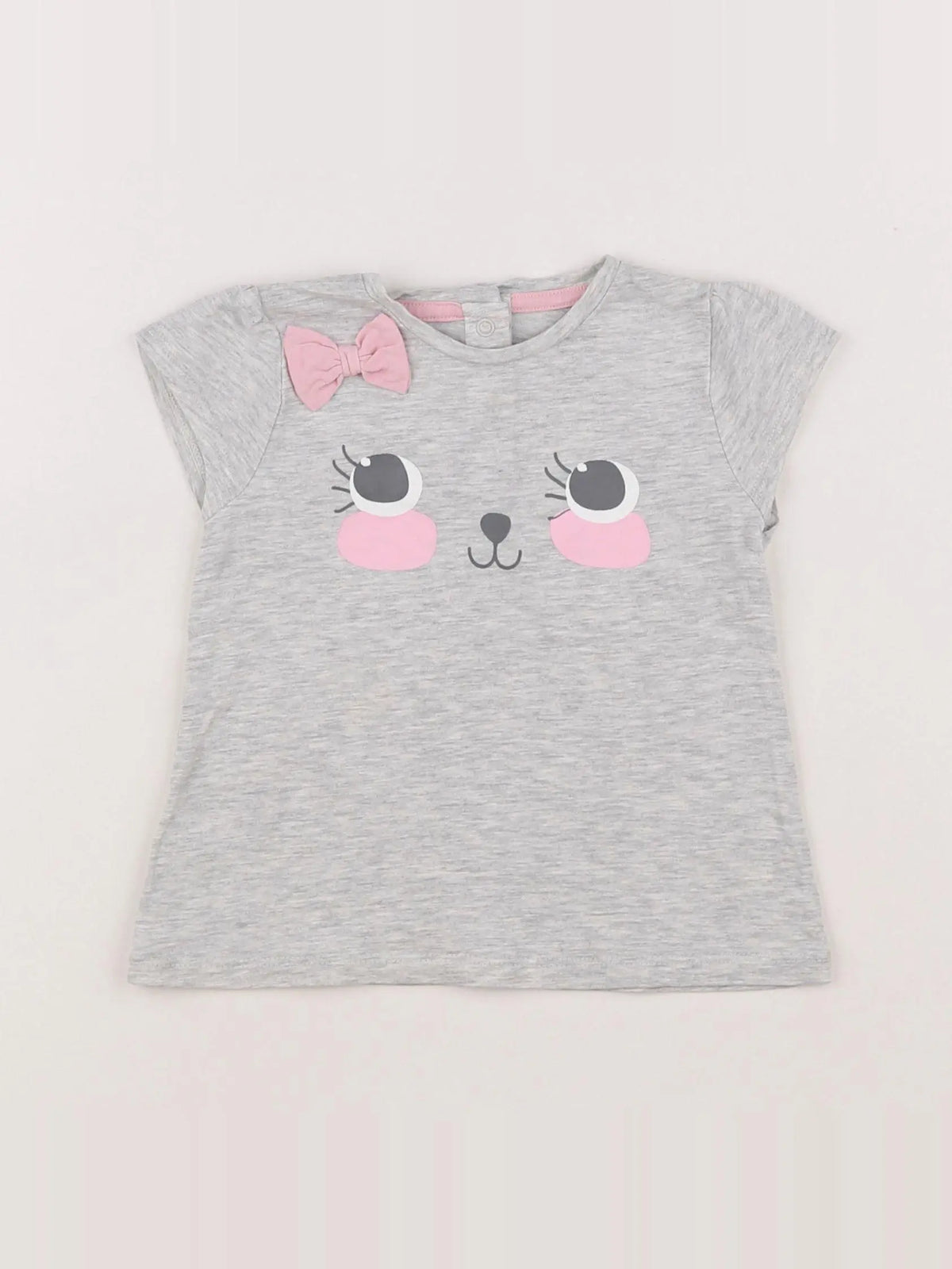 Vertbaudet - tee-shirt gris - 12 mois