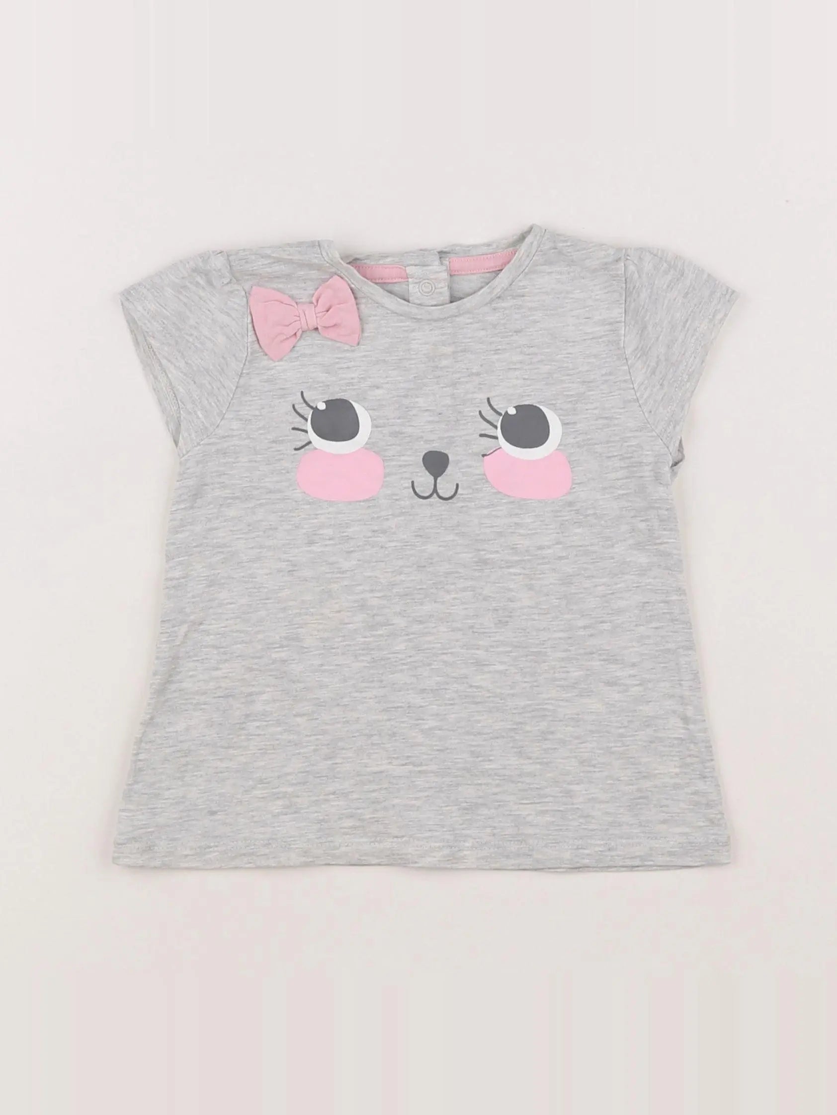 Vertbaudet - tee-shirt gris - 12 mois