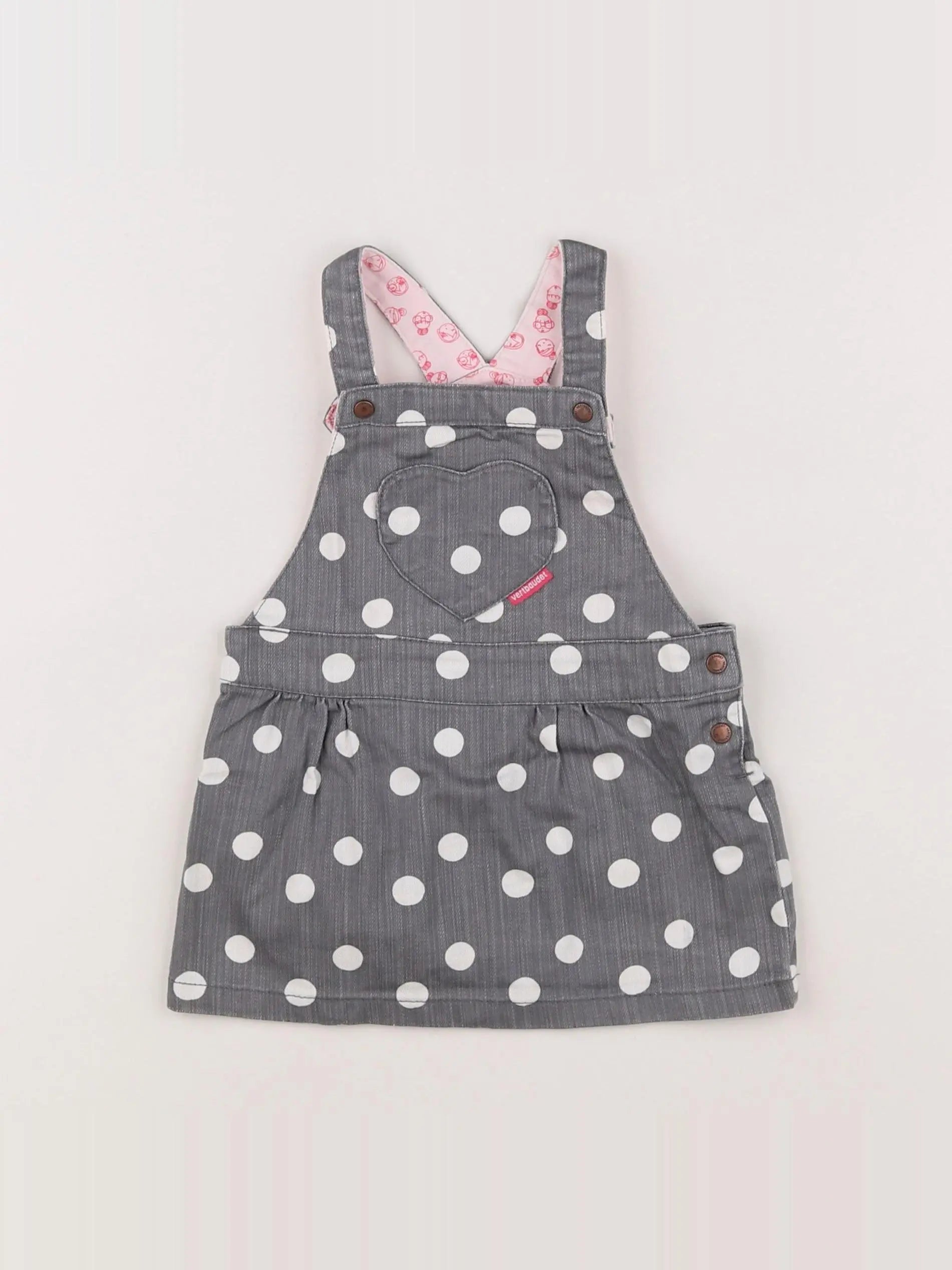 Vertbaudet - robe gris - 18 mois