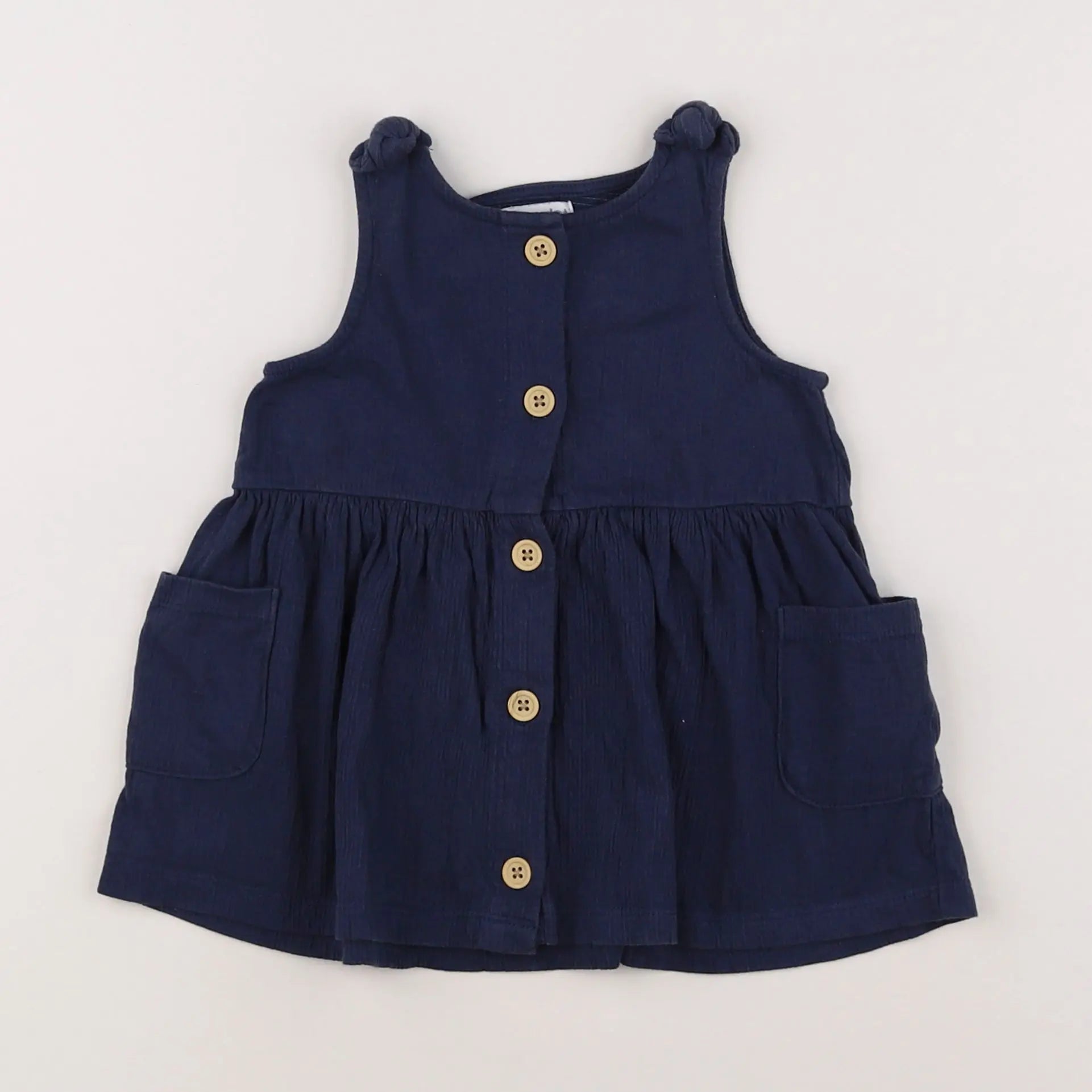 Vertbaudet - robe bleu - 12 mois