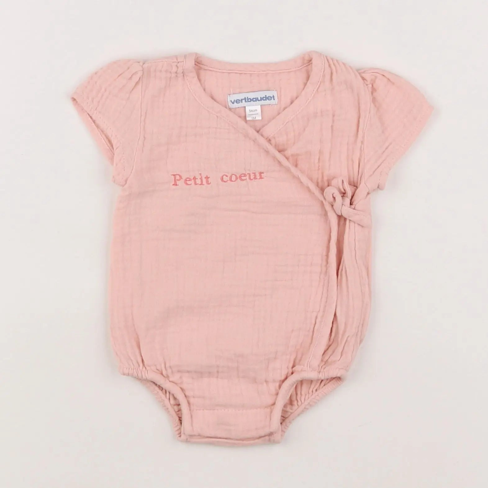 Vertbaudet - combinaison rose - 6 mois