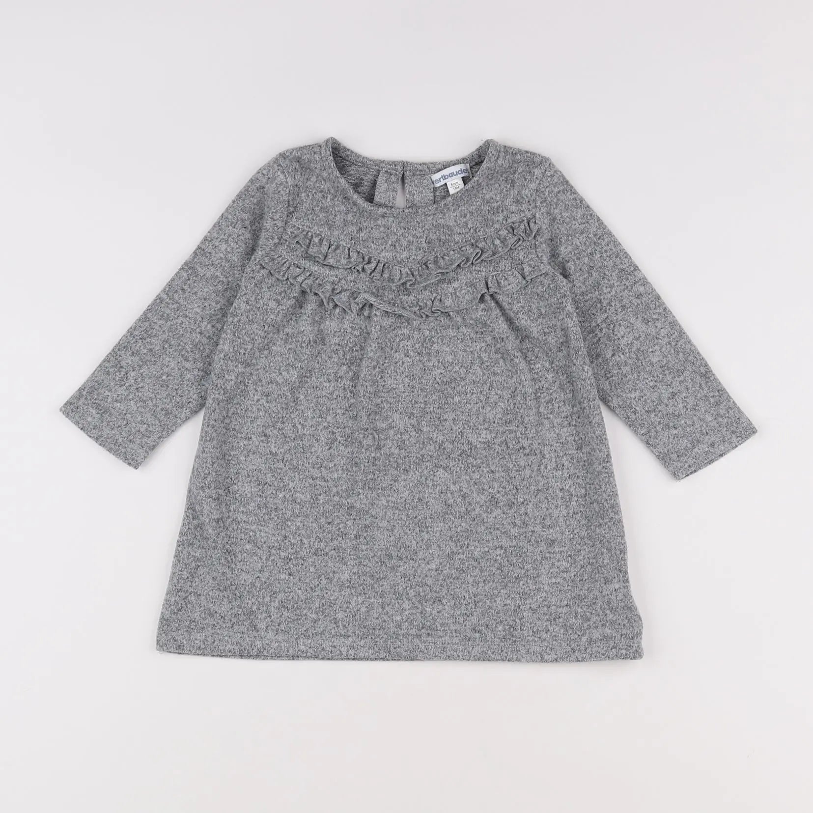 Vertbaudet - robe gris - 18 mois
