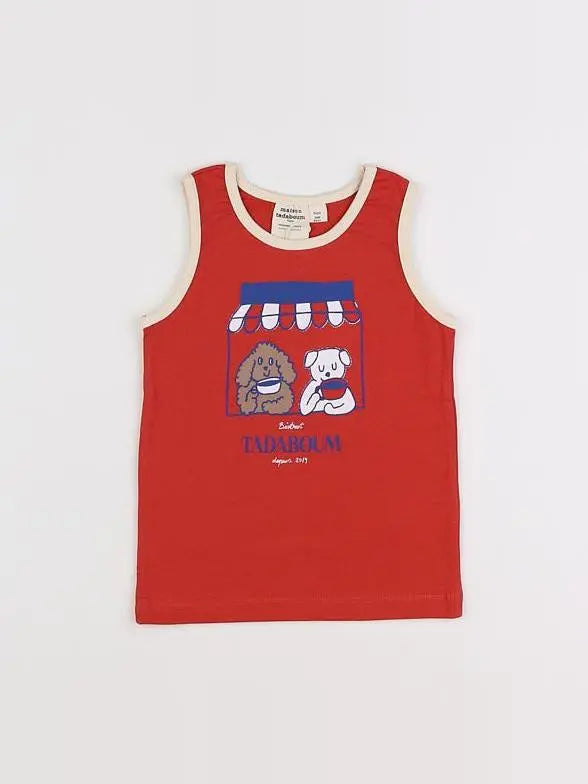 Maison Tadaboum - débardeur rouge (neuf) - 9 mois
