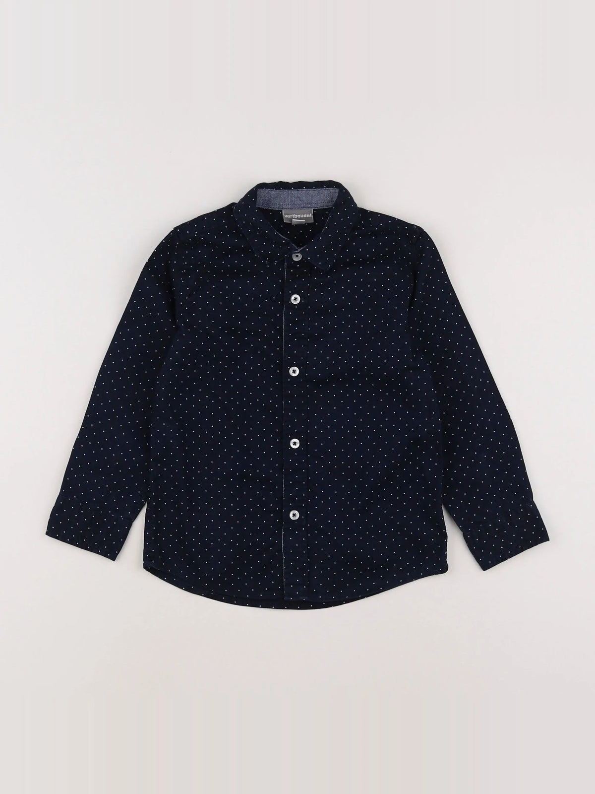 Vertbaudet - chemise bleu, blanc - 4 ans