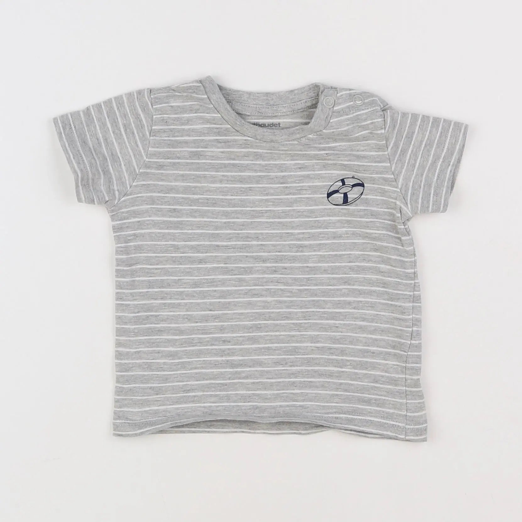 Vertbaudet - tee-shirt gris - 6 mois
