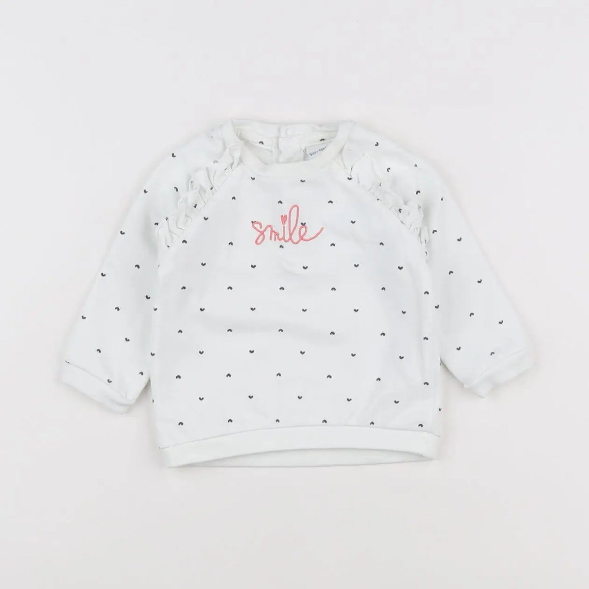 Vertbaudet - sweat blanc - 3 mois